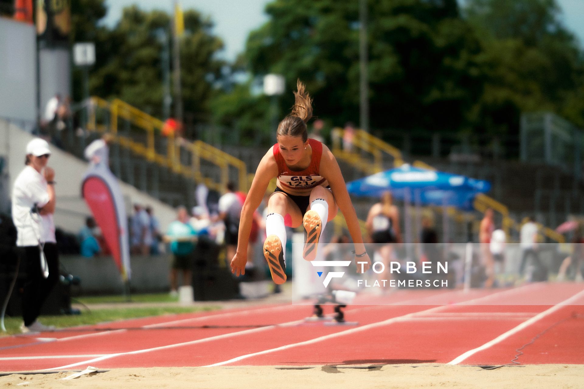 Leah Charlotte Koza (Berliner TSC) waehrend der U16-/U23-DM am 05.07.2025 im Donaustadion in Ulm