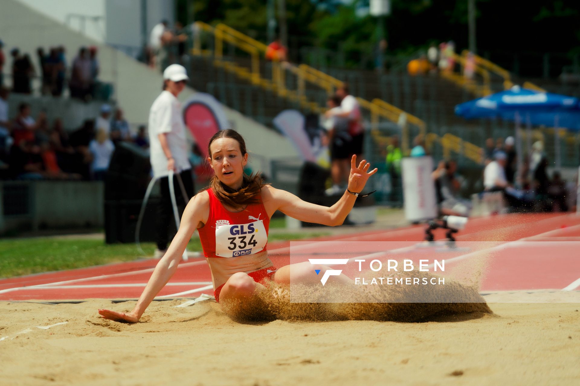 Christina Ammer (TuS 1860 Pfarrkirchen) waehrend der U16-/U23-DM am 05.07.2025 im Donaustadion in Ulm