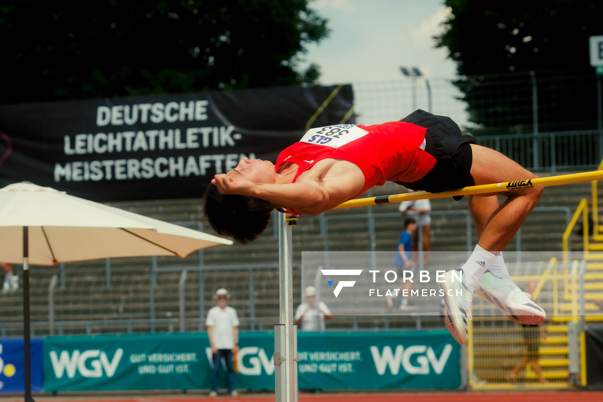 Maximilian Grün (ASC Darmstadt) waehrend der U16-/U23-DM am 05.07.2025 im Donaustadion in Ulm
