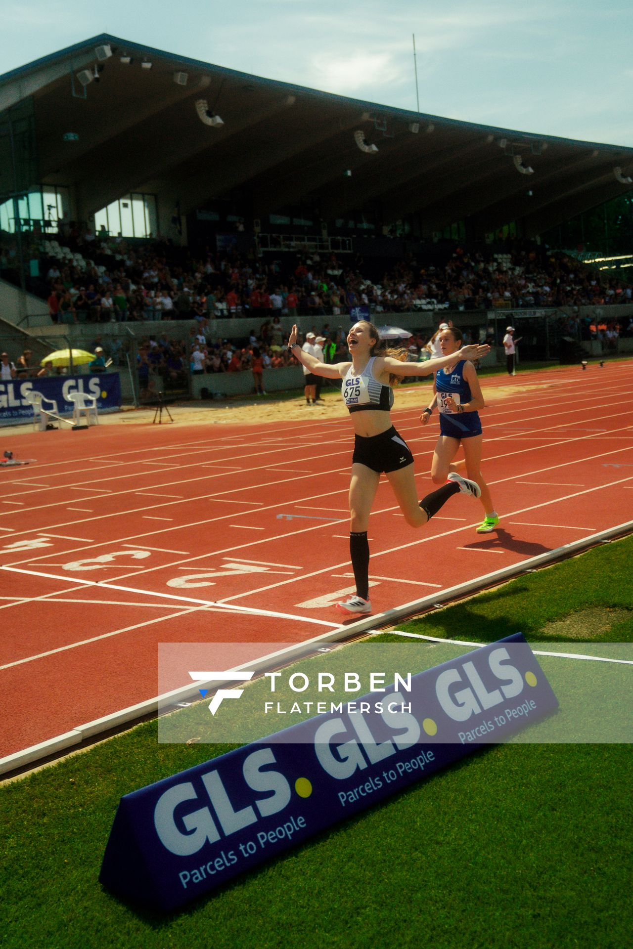 Valerie Fehlandt (LAV Zeven) waehrend der U16-/U23-DM am 05.07.2025 im Donaustadion in Ulm