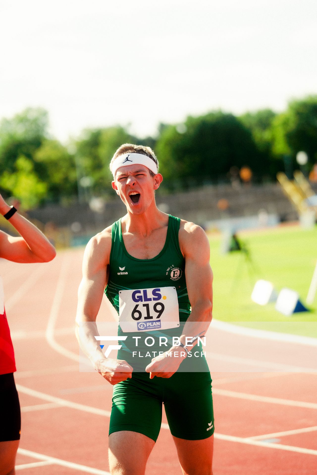 Max Husemann (Eintracht Hildesheim) waehrend der U16-/U23-DM am 05.07.2025 im Donaustadion in Ulm