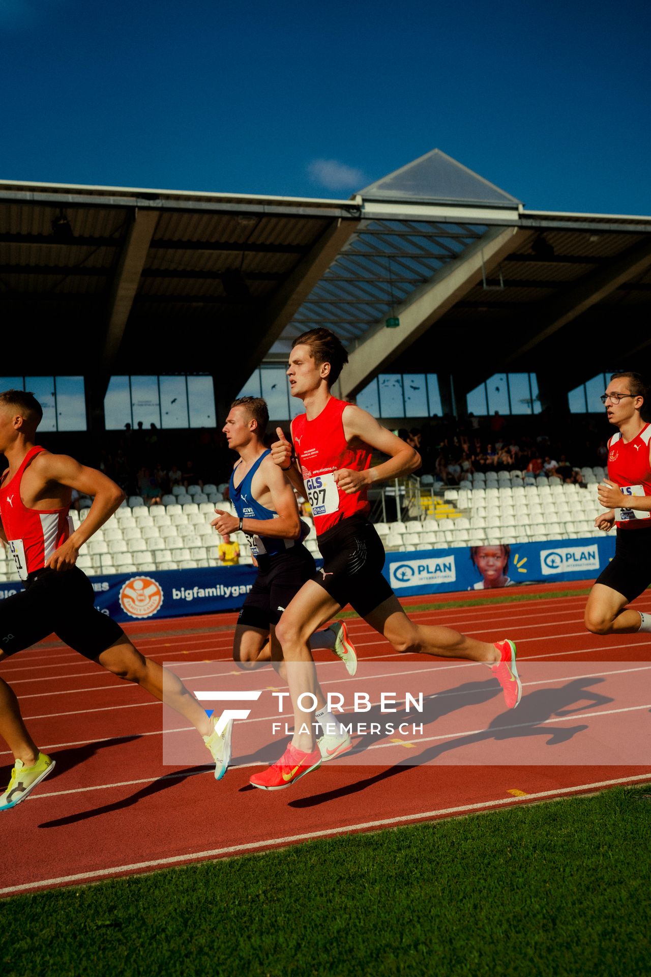 Tim Kalies (LG Braunschweig) waehrend der U16-/U23-DM am 05.07.2025 im Donaustadion in Ulm