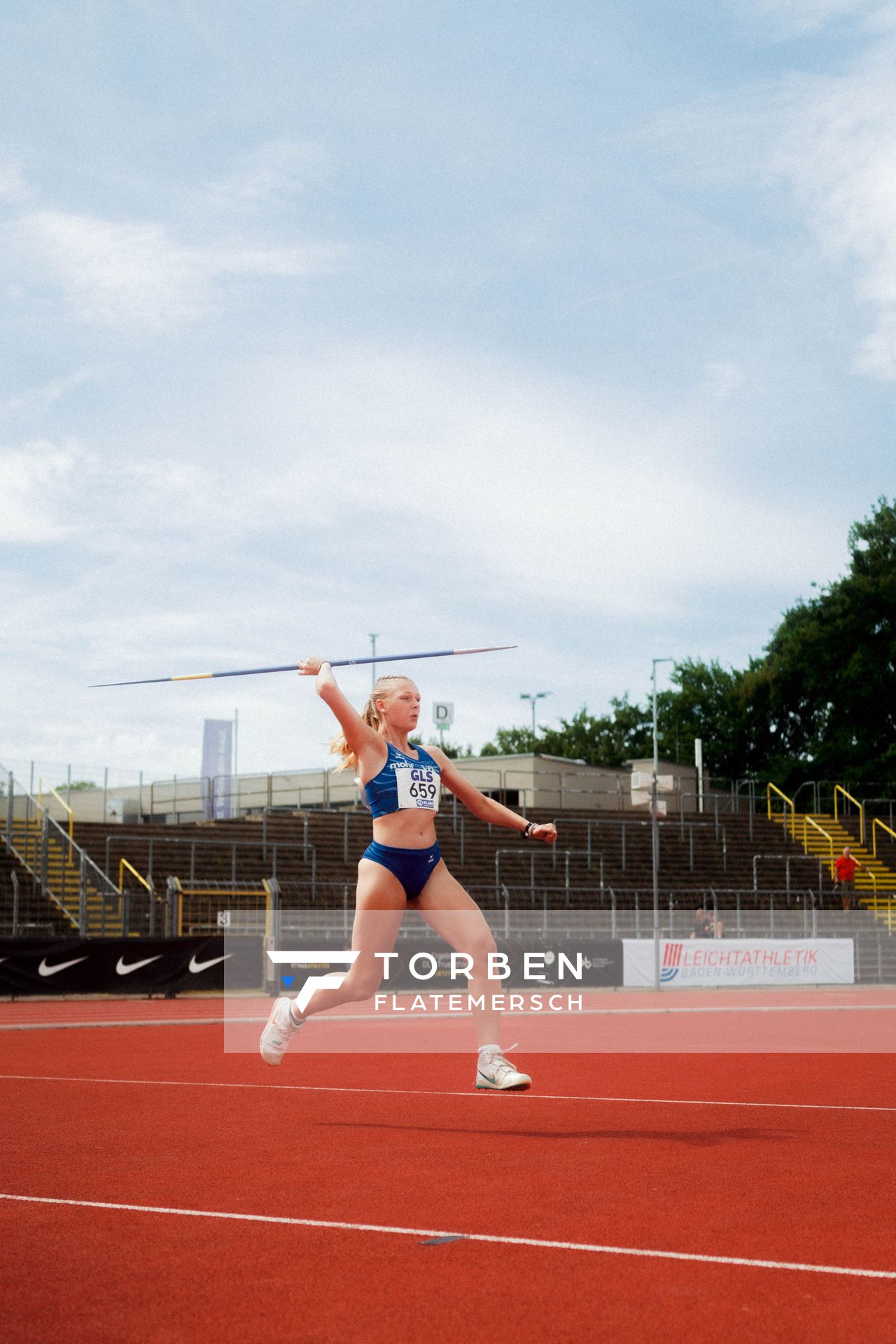 Greta Katharina Pauli (VfL Stade) waehrend der U16-/U23-DM am 06.07.2025 im Donaustadion in Ulm