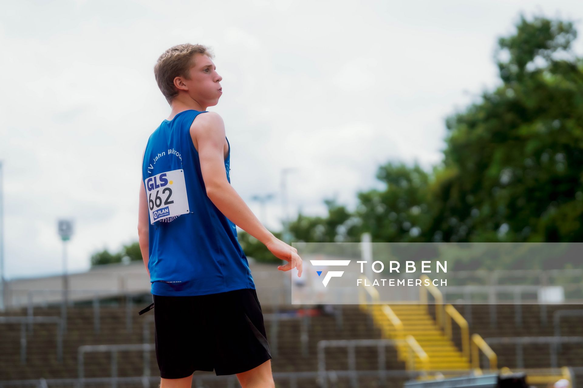 Aaron Funck (TV Jahn Walsrode) beim Speerwurfwaehrend der U16-/U23-DM am 06.07.2025 im Donaustadion in Ulm