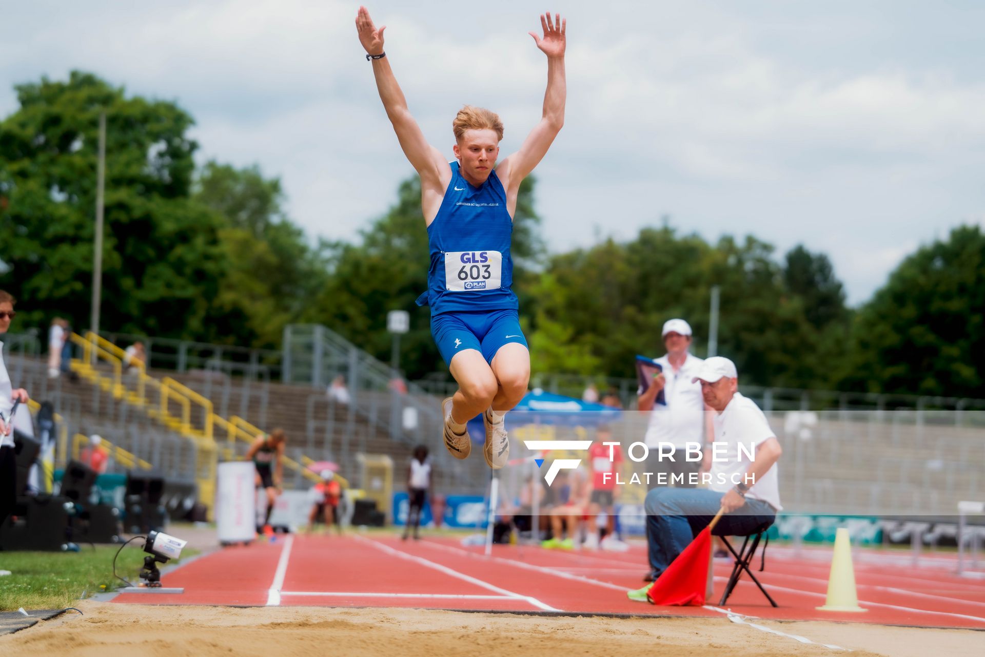 Liam Zentarra (Garbsener SC) waehrend der U16-/U23-DM am 06.07.2025 im Donaustadion in Ulm