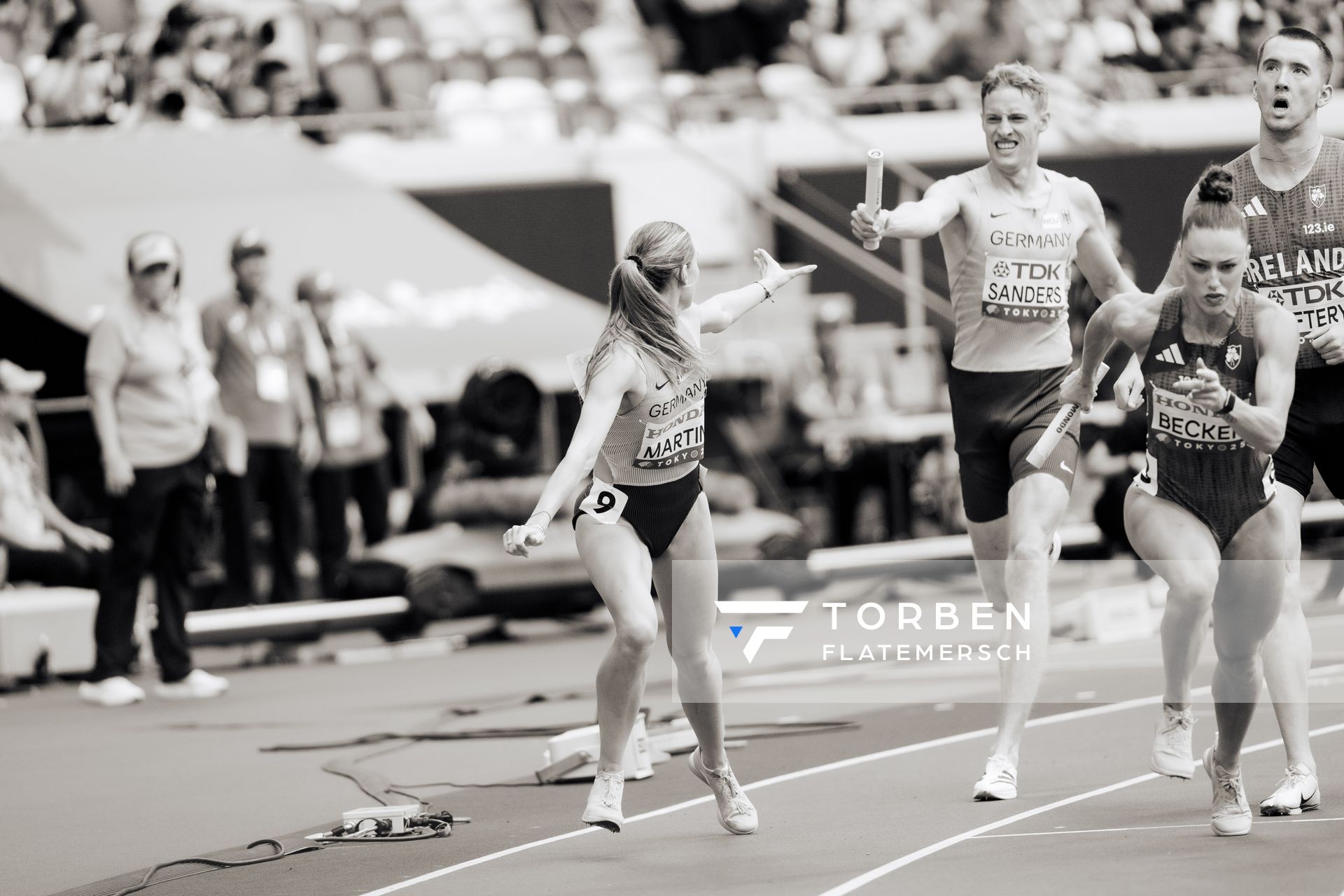 Manuel Sanders (GER), Johanna Martin (GER) during the World Athletics Championships on 13.09.2025 in Tokyo.