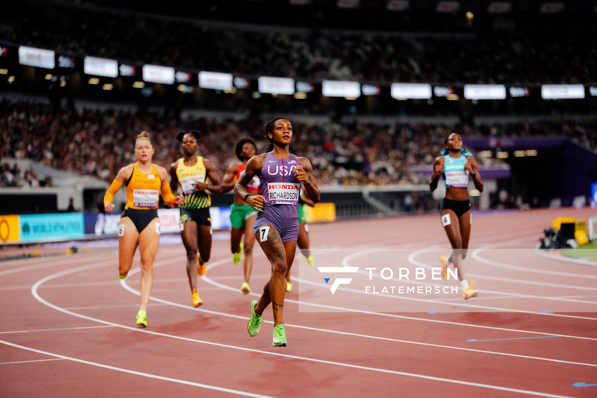 Sha'carri Richardson (USA) during the World Athletics Championships on 13.09.2025 in Tokyo.