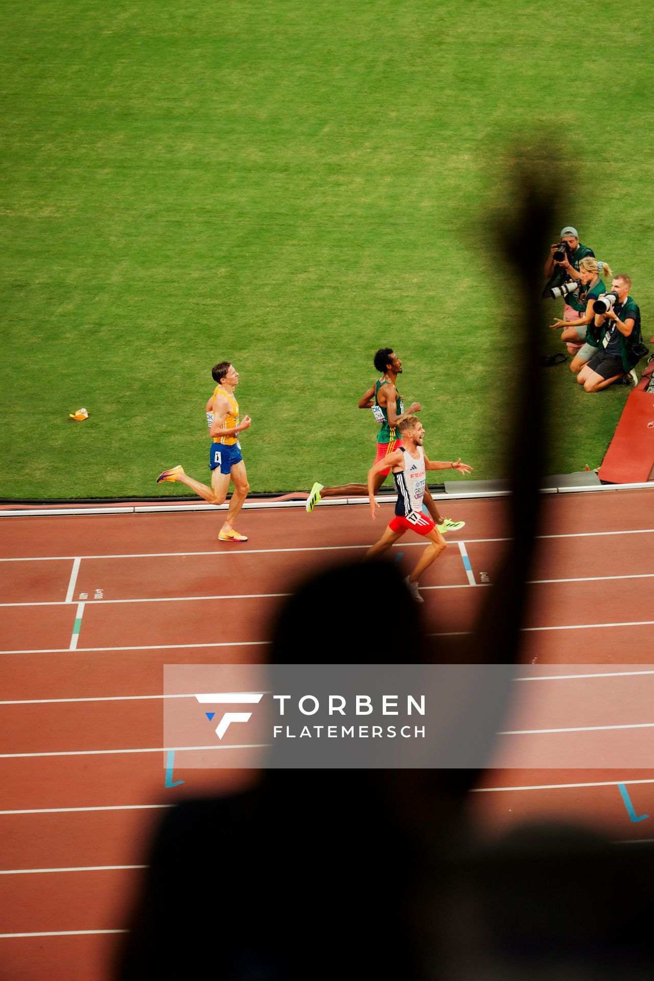 Jimmy Gressier (FRA), Yomif Kejelcha (ETH), Andreas Almgren (SWE) during the World Athletics Championships on 14.09.2025 in Tokyo.