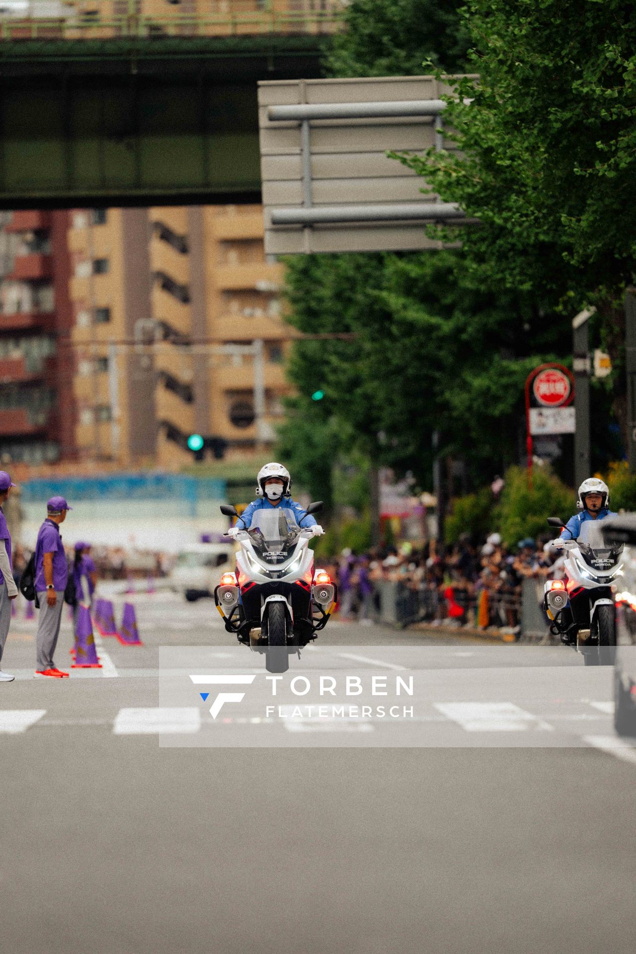 Police bike during the World Athletics Championships on 15.09.2025 in Tokyo.