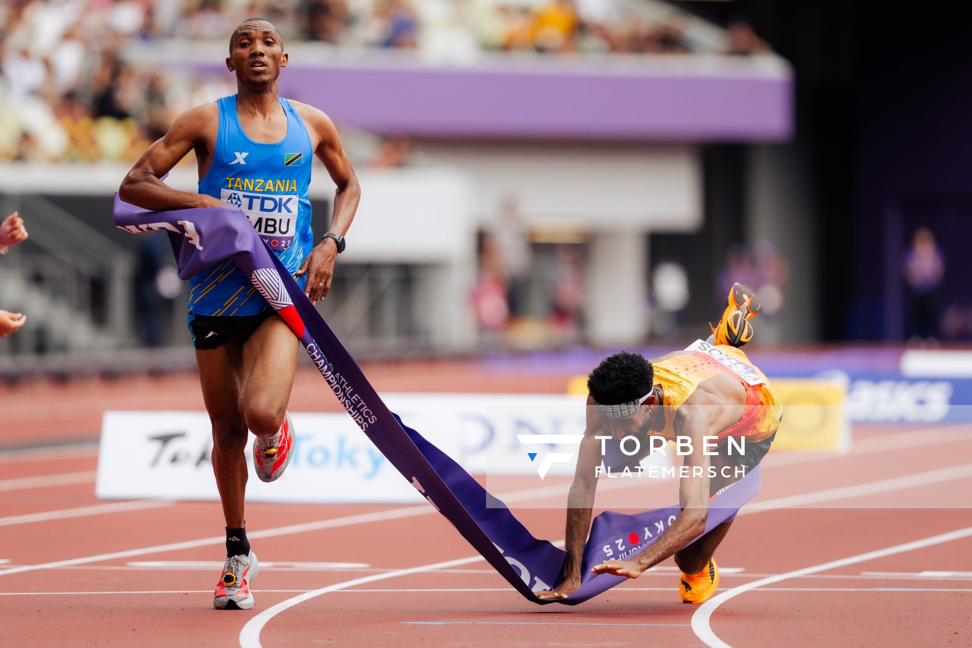 Alphonce Felix Simbu (TAN), Amanal Petros (GER) during the World Athletics Championships on 15.09.2025 in Tokyo.