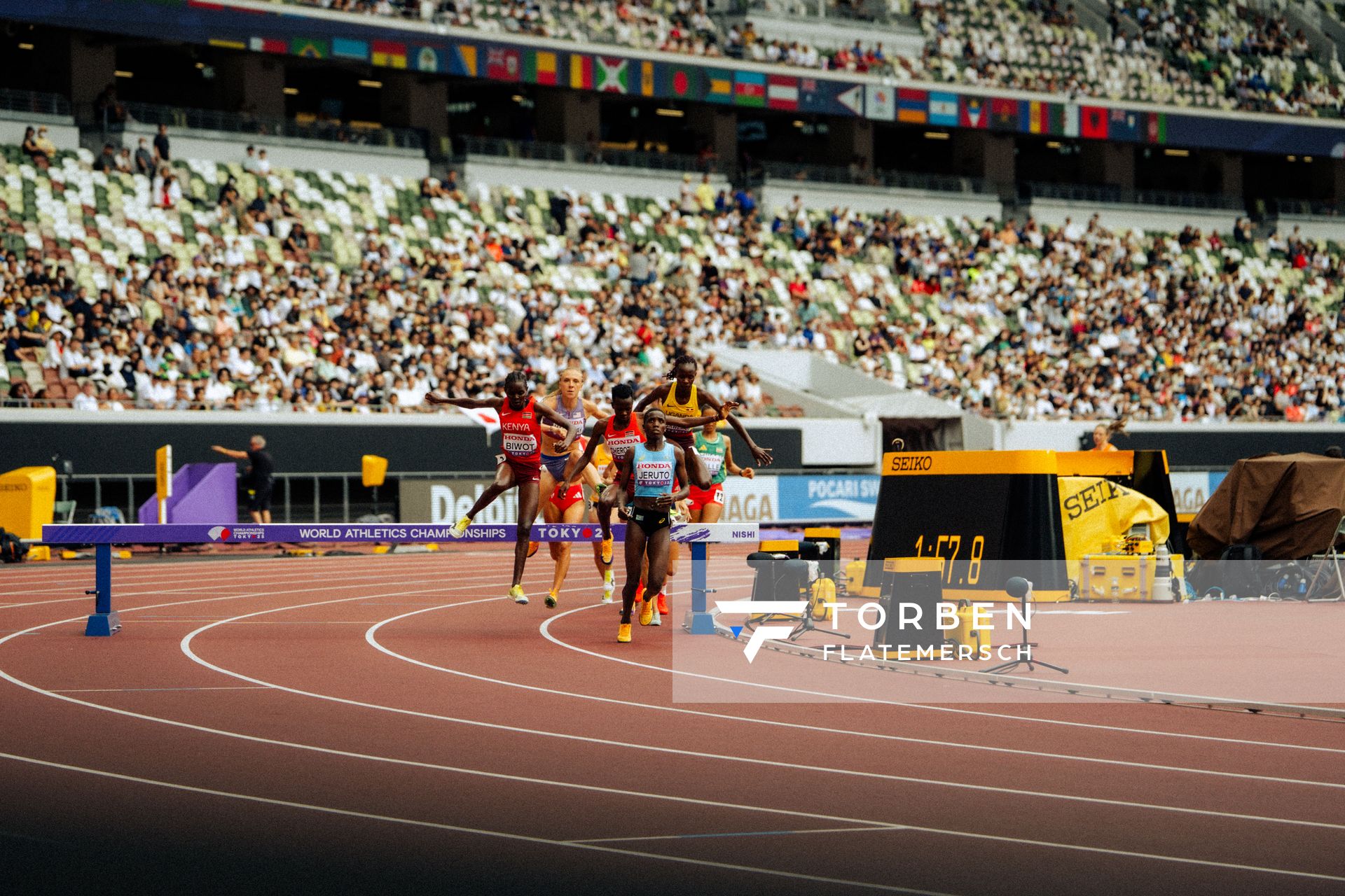 Celestine Jepkosgei Biwot (KEN), Norah Jeruto (KAZ), during the World Athletics Championships on 15.09.2025 in Tokyo.