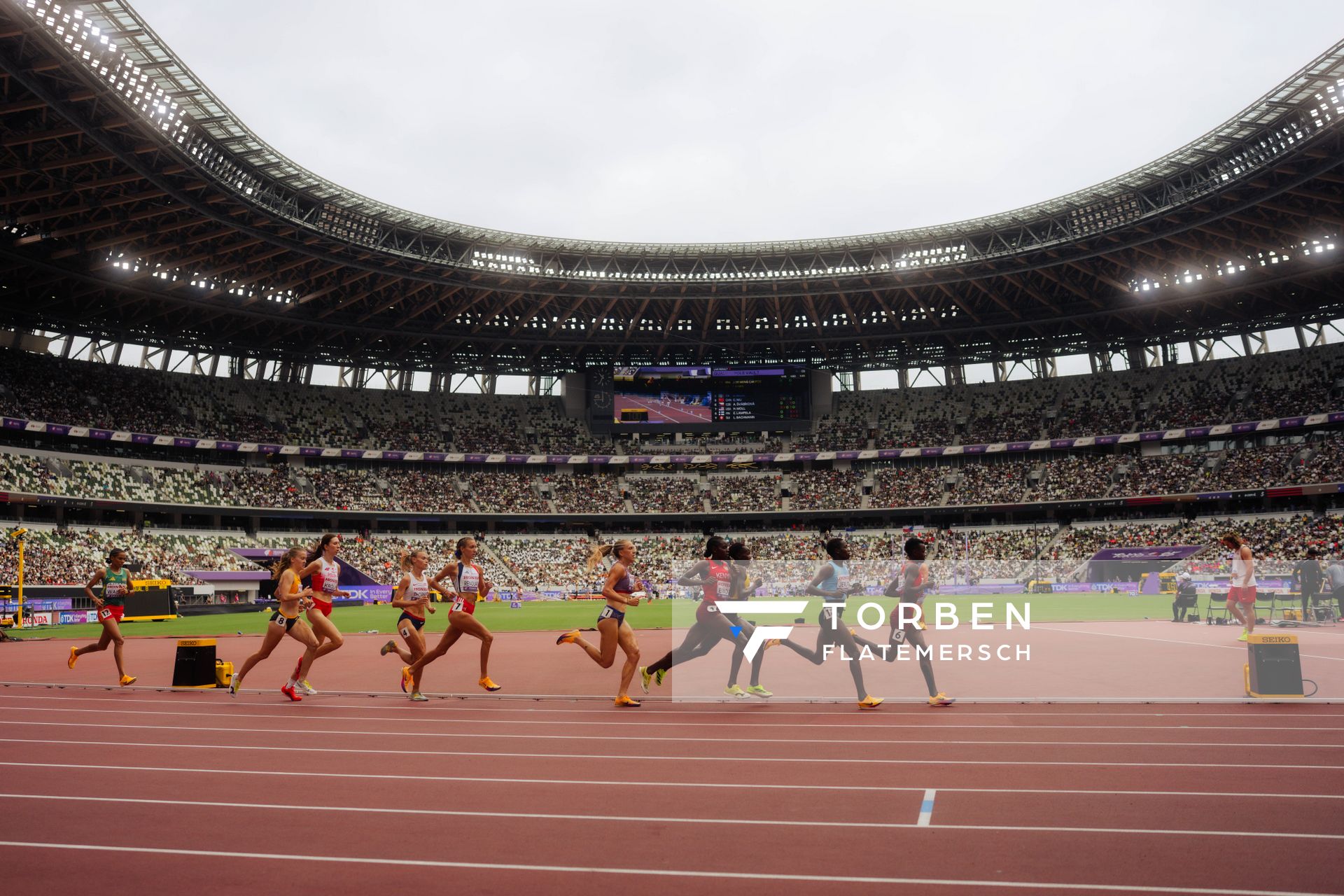 Olivia Gürth (GER), Flavie Renouard (FRA), Celestine Jepkosgei Biwot (KEN), Faith Cherotich (KEN) during the World Athletics Championships on 15.09.2025 in Tokyo.