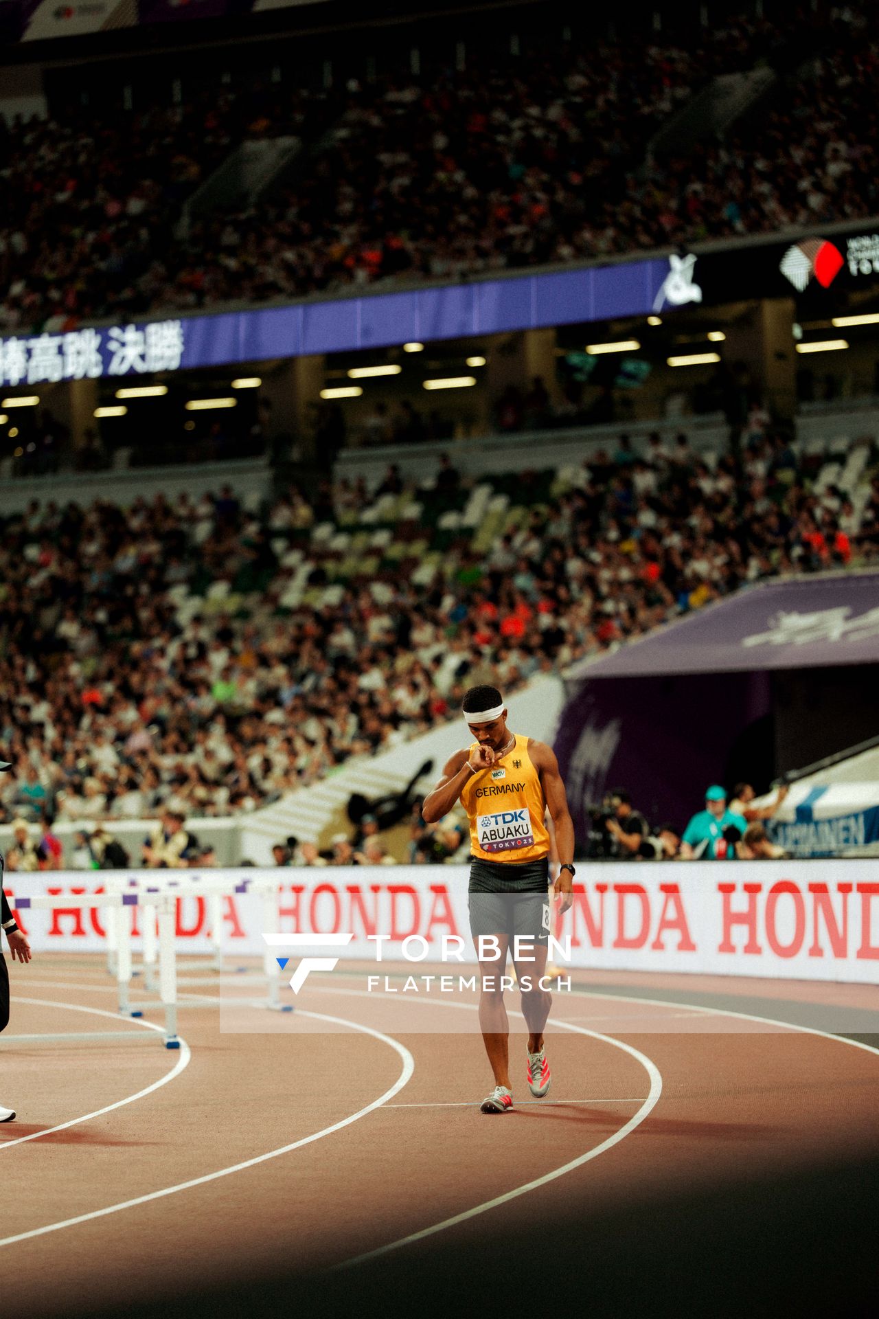 Joshua Abuaku (GER) during the World Athletics Championships on 15.09.2025 in Tokyo.