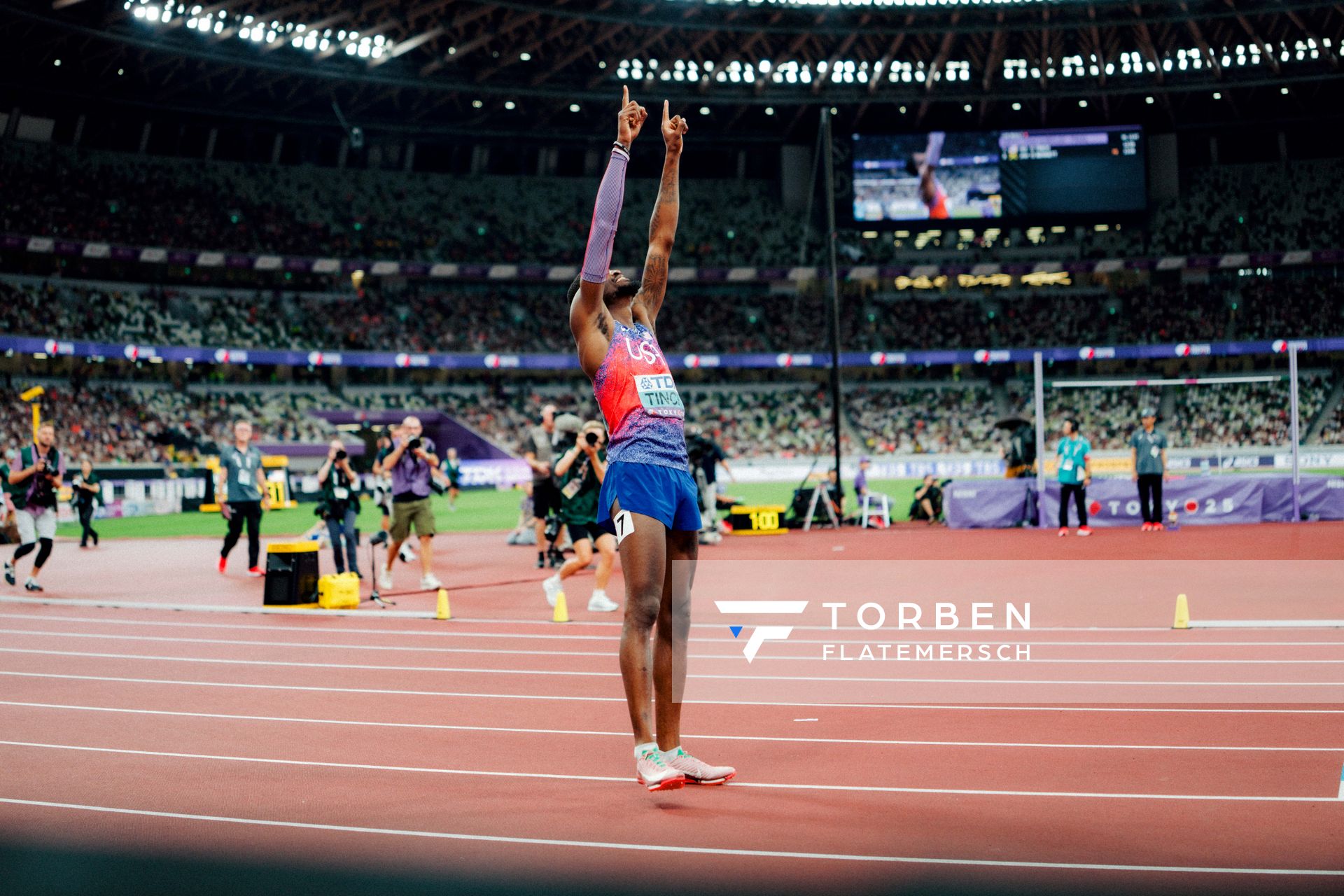 Cordell Tinch (USA) during the World Athletics Championships on 16.09.2025 in Tokyo.