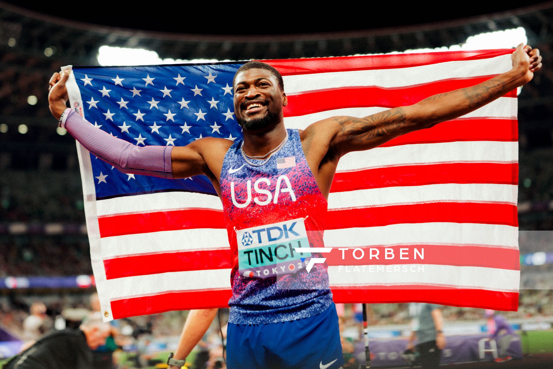 Cordell Tinch (USA) during the World Athletics Championships on 16.09.2025 in Tokyo.