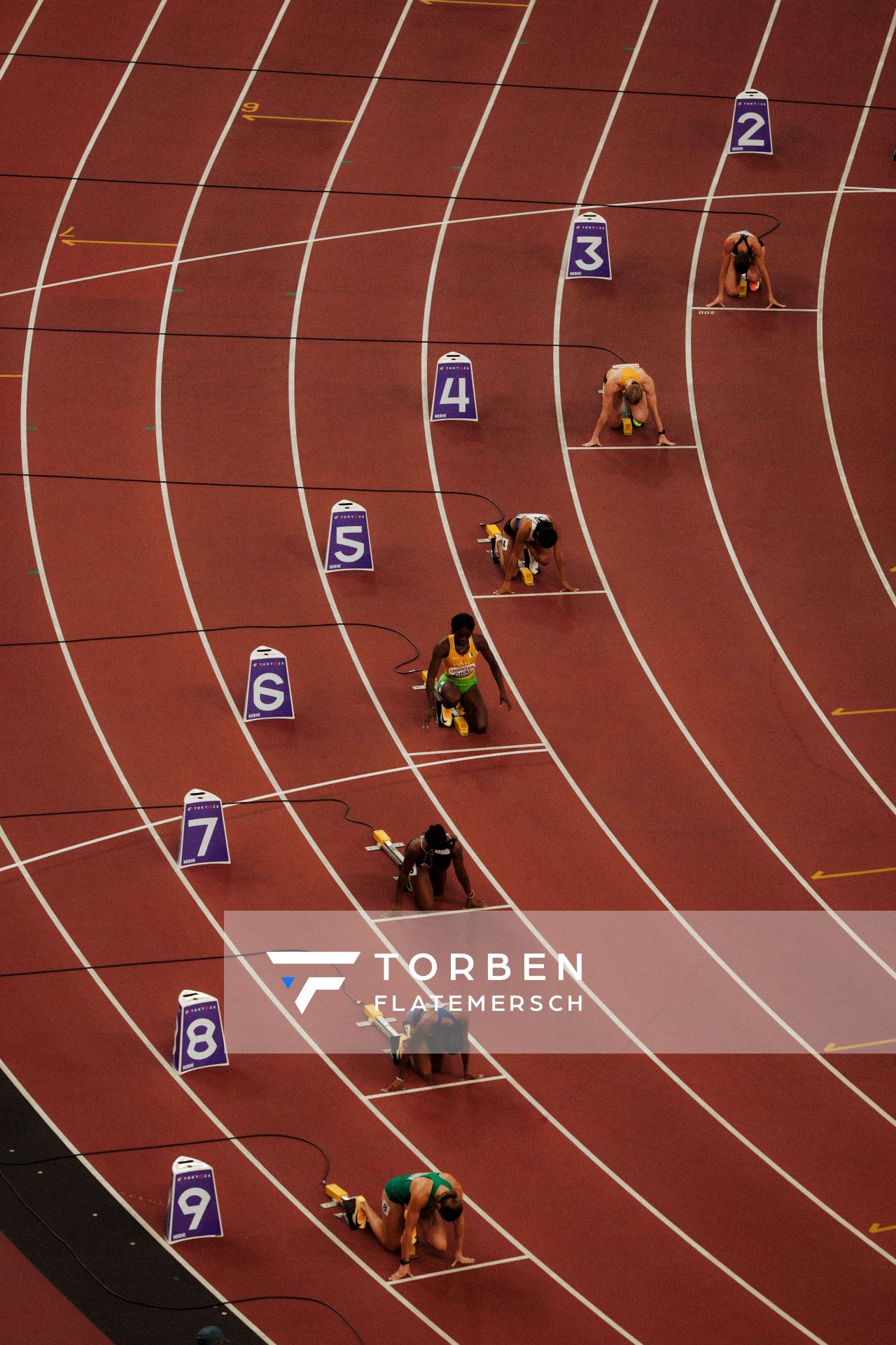 Heat 2 with Olivia Fotopoulou (CYP), Jessica Bianca Wessolly (GER), Maria Carmona (NCA), Jessika Gbai (CIV), Thelma Davies (LBR), Melissa Jefferson Wooden (USA), Mia Gross (AUS), Helene Parisot (FRA) during the World Athletics Championships on 17.09.2025 in Tokyo.