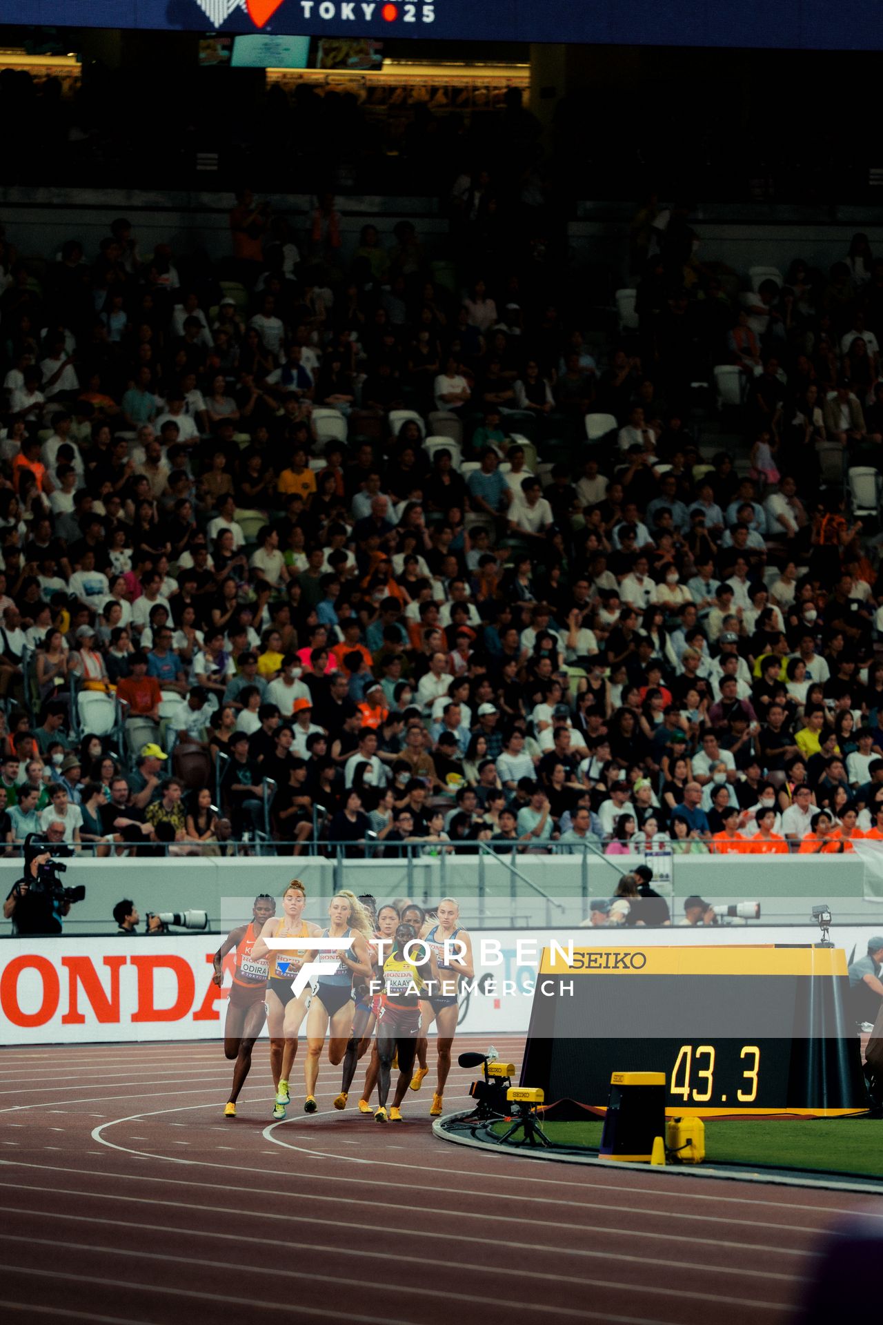 Jemma Reekie (GBR), Smilla Kolbe (GER), Lilian Odira (KEN), Halimah Nakaayi (UGA) during the World Athletics Championships on 18.09.2025 in Tokyo.
