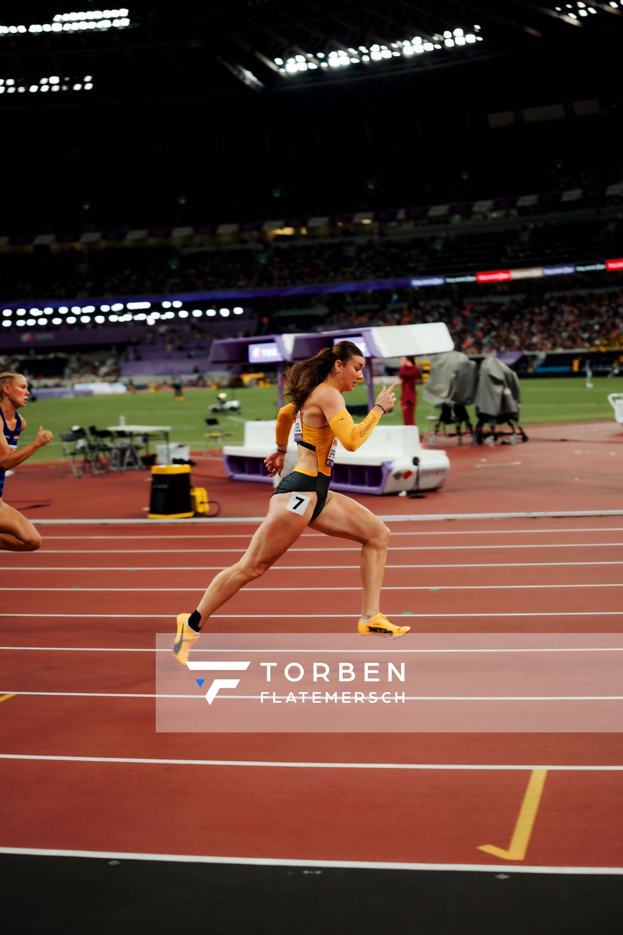 Sandrina Sprengel (GER); 200 meters during the World Athletics Championships on 19.09.2025 in Tokyo.