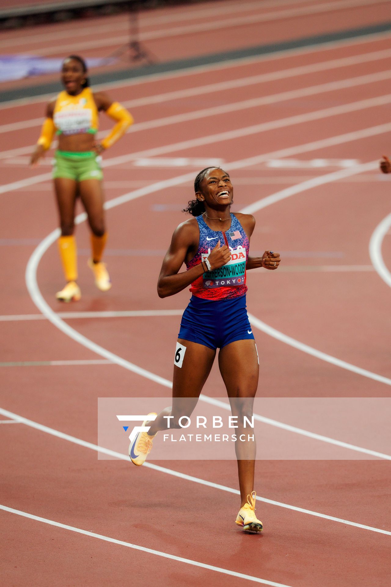 Melissa Jefferson Wooden (USA) during the World Athletics Championships on 19.09.2025 in Tokyo.