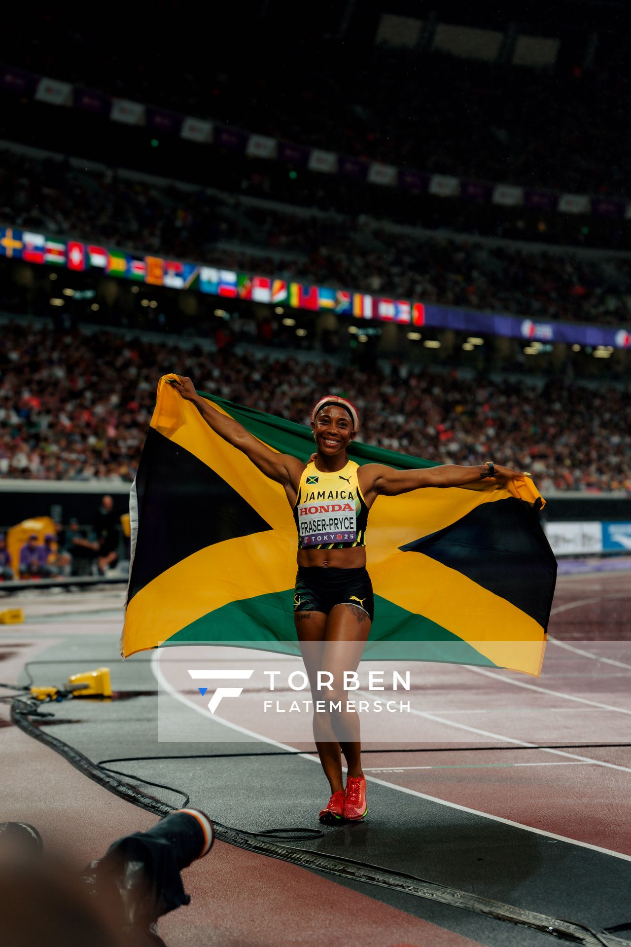 Shelly Ann Fraser Pryce (JAM) during the World Athletics Championships on 21.09.2025 in Tokyo.