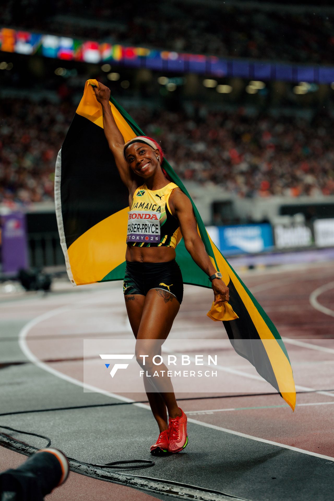 Shelly Ann Fraser Pryce (JAM) during the World Athletics Championships on 21.09.2025 in Tokyo.