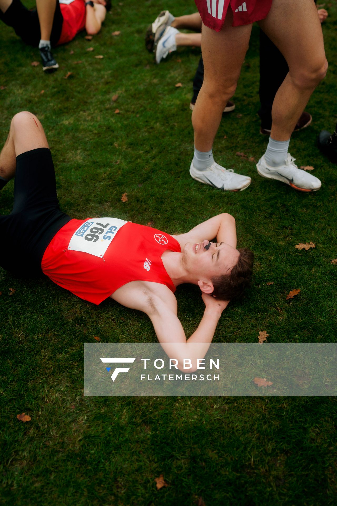 Lucian-Elija Unverzagt (TSV Bayer 04 Leverkusen) im Lauf L02 - Männliche Jugend U18 bei den Deutschen Meisterschaften im Crosslauf auf dem Sportgelände Bürgerpark Nord am 29.11.2025 in Darmstadt