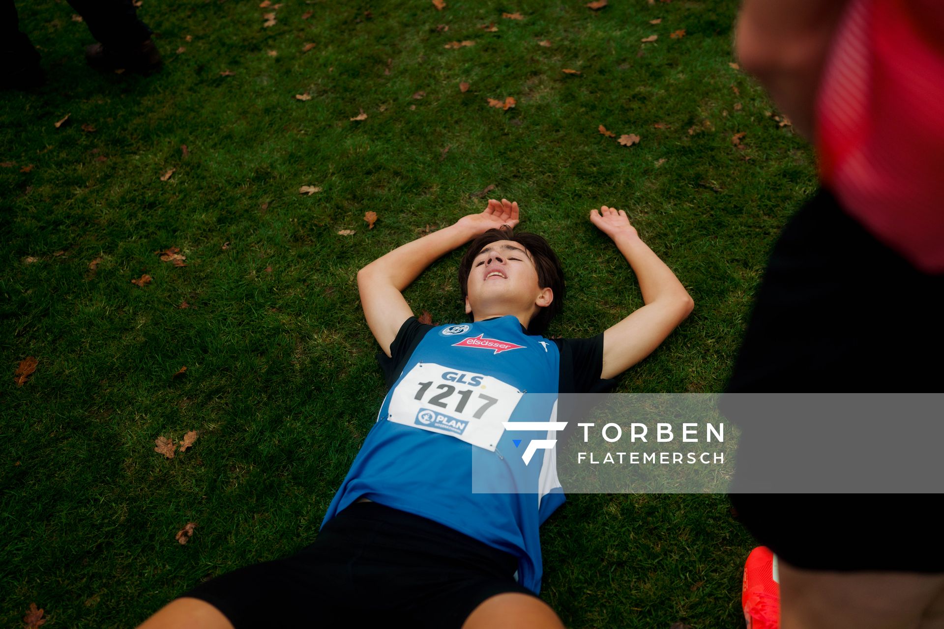 Philipp Lehr (VfL Sindelfingen) im Lauf L02 - Männliche Jugend U18 bei den Deutschen Meisterschaften im Crosslauf auf dem Sportgelände Bürgerpark Nord am 29.11.2025 in Darmstadt