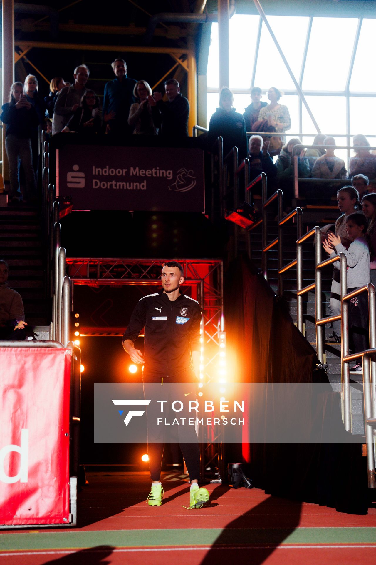 Simon Batz (MTG Mannheim) am 08.02.2026 beim Sparkassen Indoor Meeting in der Helmut-Körnig-Halle in Dortmund