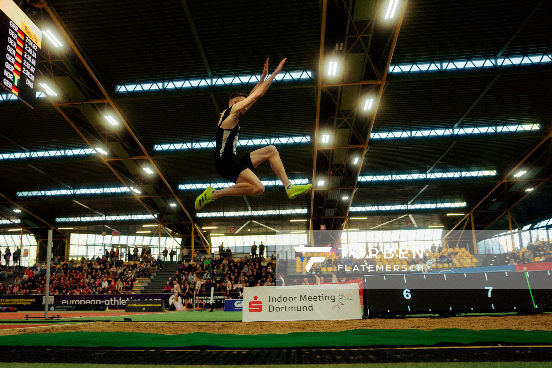 Simon Batz (MTG Mannheim) am 08.02.2026 beim Sparkassen Indoor Meeting in der Helmut-Körnig-Halle in Dortmund