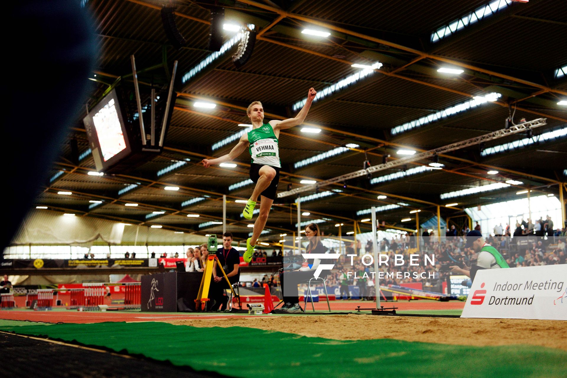 Kasperi Vehmaa (Finnland) am 08.02.2026 beim Sparkassen Indoor Meeting in der Helmut-Körnig-Halle in Dortmund