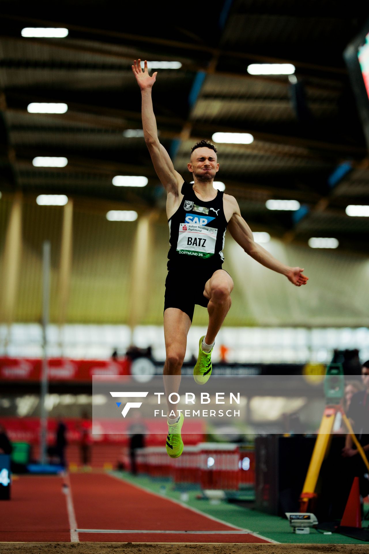 Simon Batz (MTG Mannheim) am 08.02.2026 beim Sparkassen Indoor Meeting in der Helmut-Körnig-Halle in Dortmund