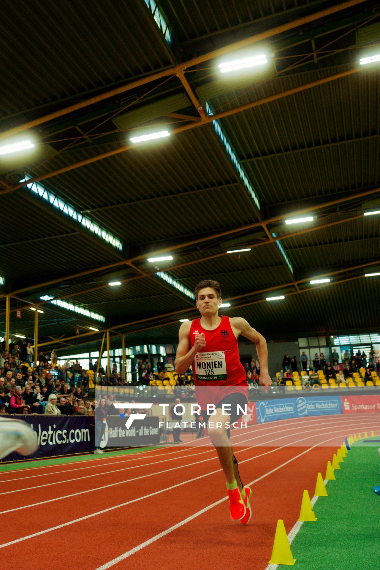 Gabriel Monien (DSC Oldenburg) am 08.02.2026 beim Sparkassen Indoor Meeting in der Helmut-Körnig-Halle in Dortmund