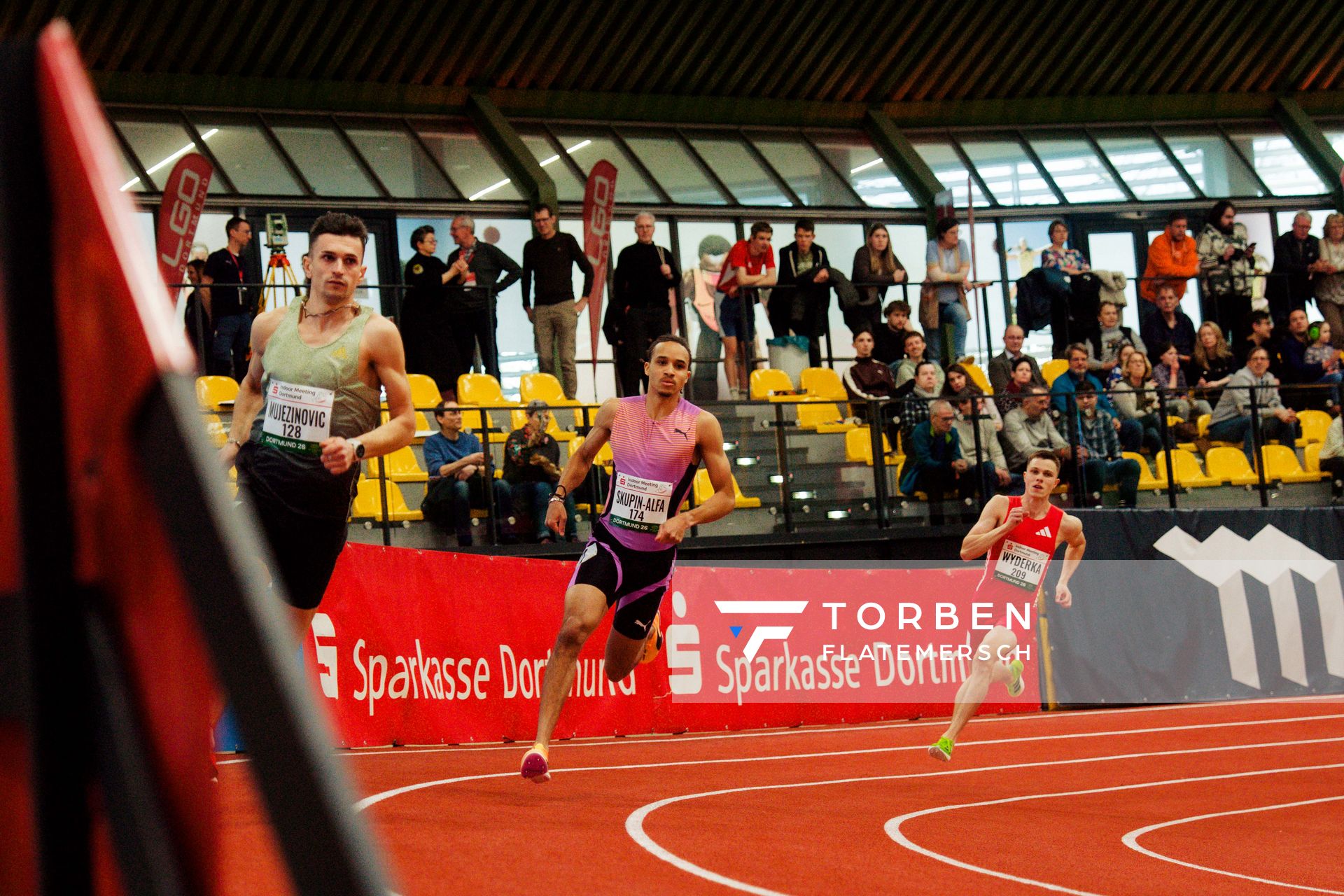 Malik Skupin-Alfa (LG Offenburg) am 08.02.2026 beim Sparkassen Indoor Meeting in der Helmut-Körnig-Halle in Dortmund