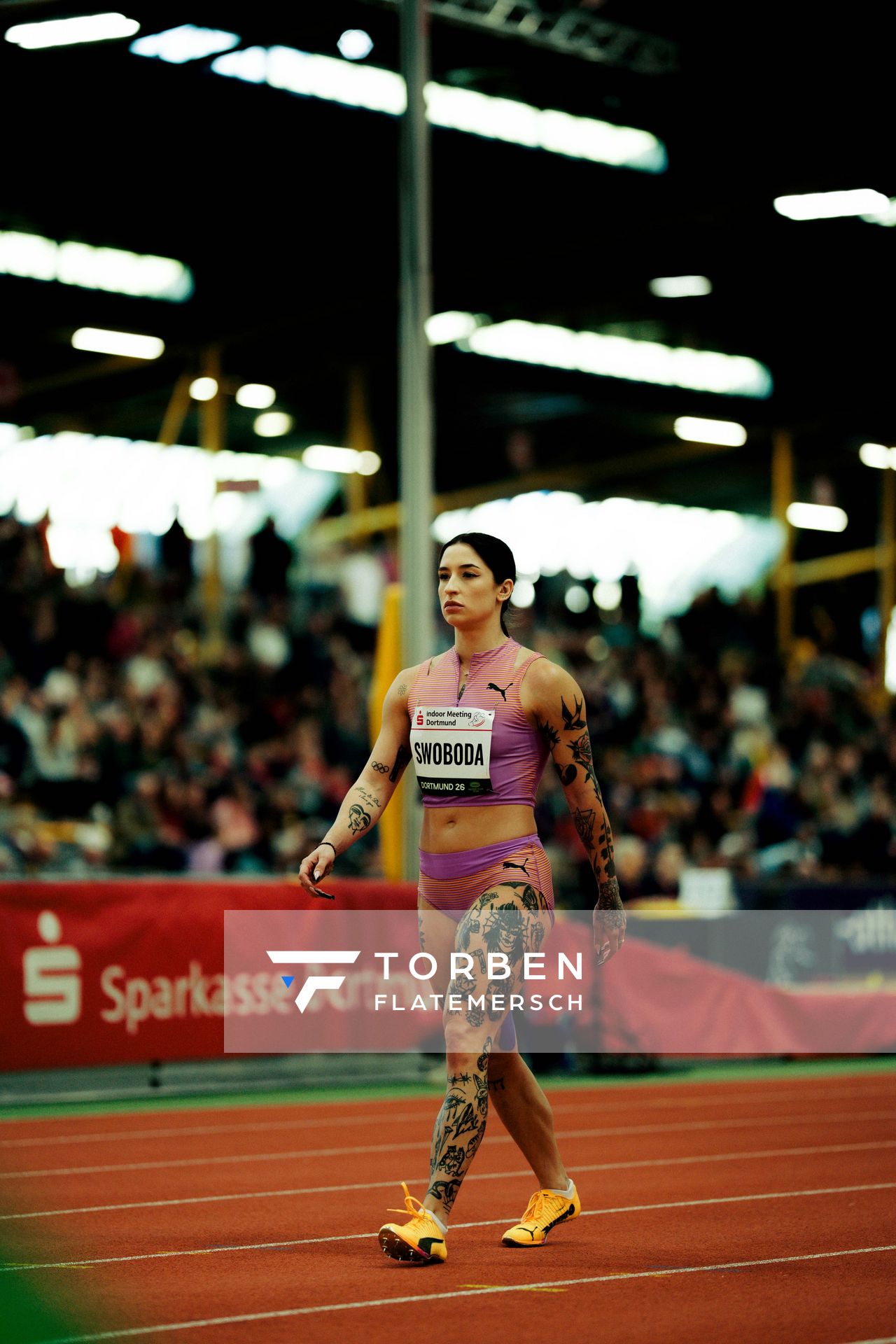 Ewa Swoboda (Polen) am 08.02.2026 beim Sparkassen Indoor Meeting in der Helmut-Körnig-Halle in Dortmund