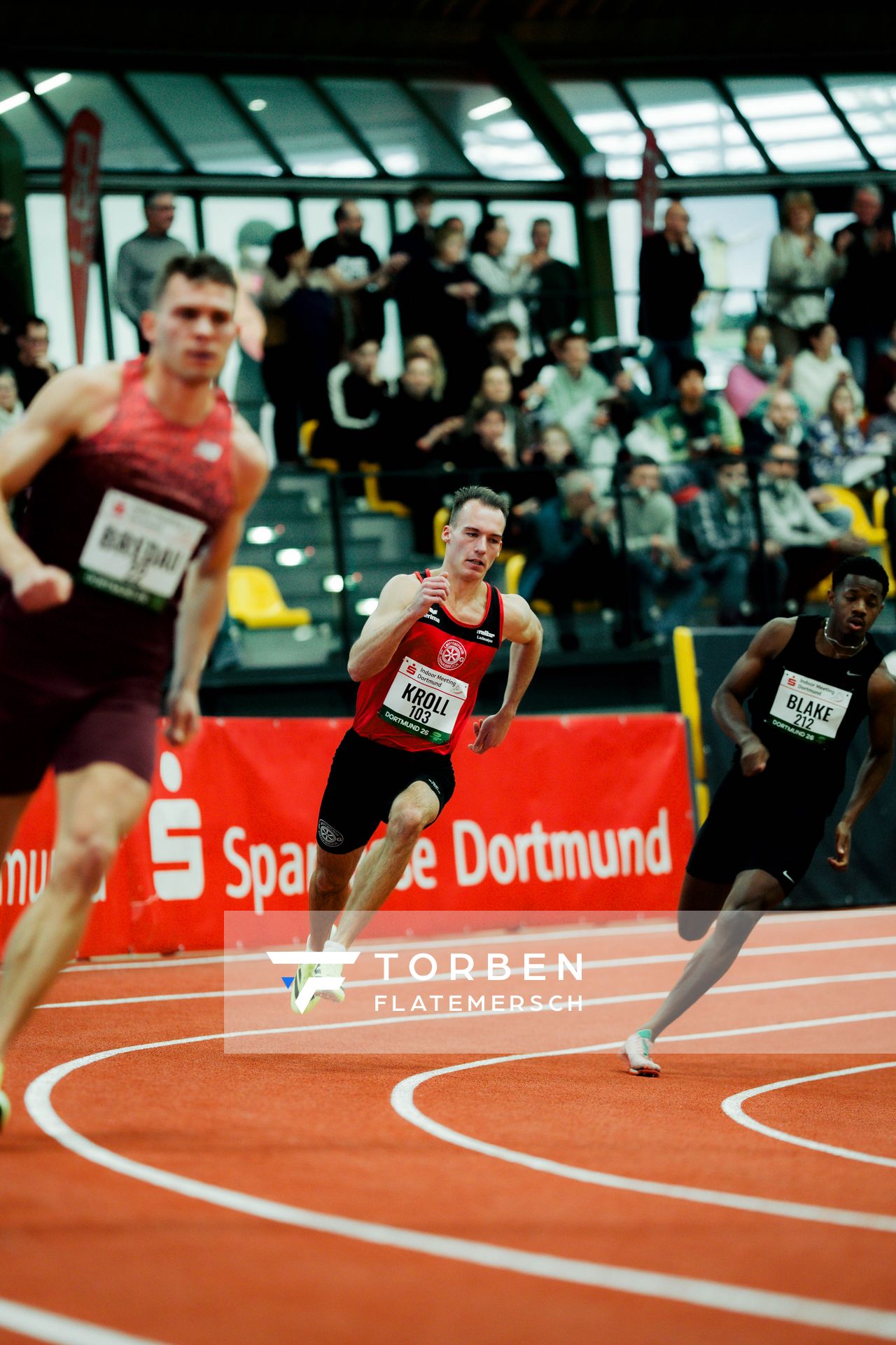 Florian Kroll (LG Osnabrück) am 08.02.2026 beim Sparkassen Indoor Meeting in der Helmut-Körnig-Halle in Dortmund