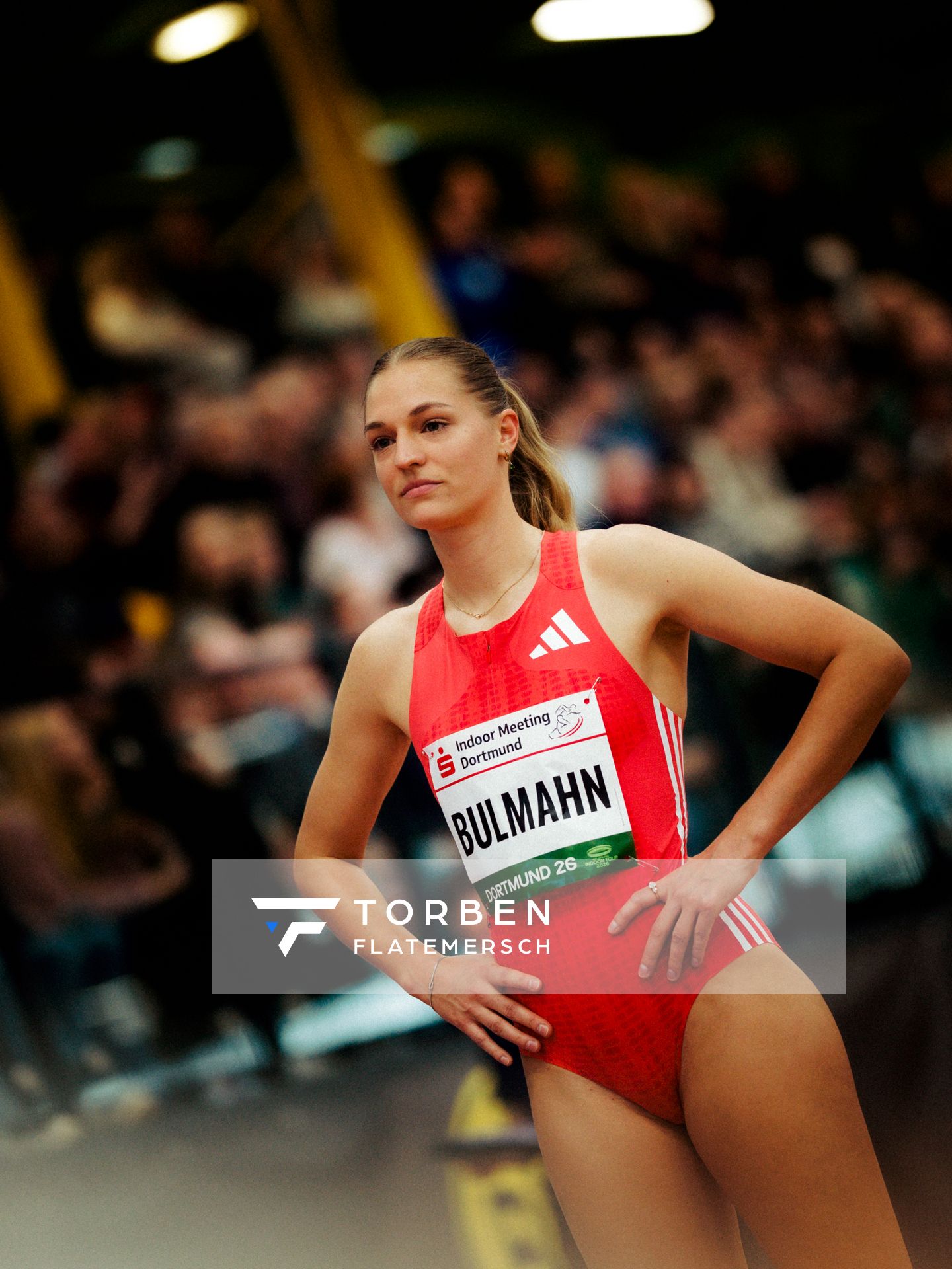 Luna Bulmahn (VfL Wolfsburg) am 08.02.2026 beim Sparkassen Indoor Meeting in der Helmut-Körnig-Halle in Dortmund