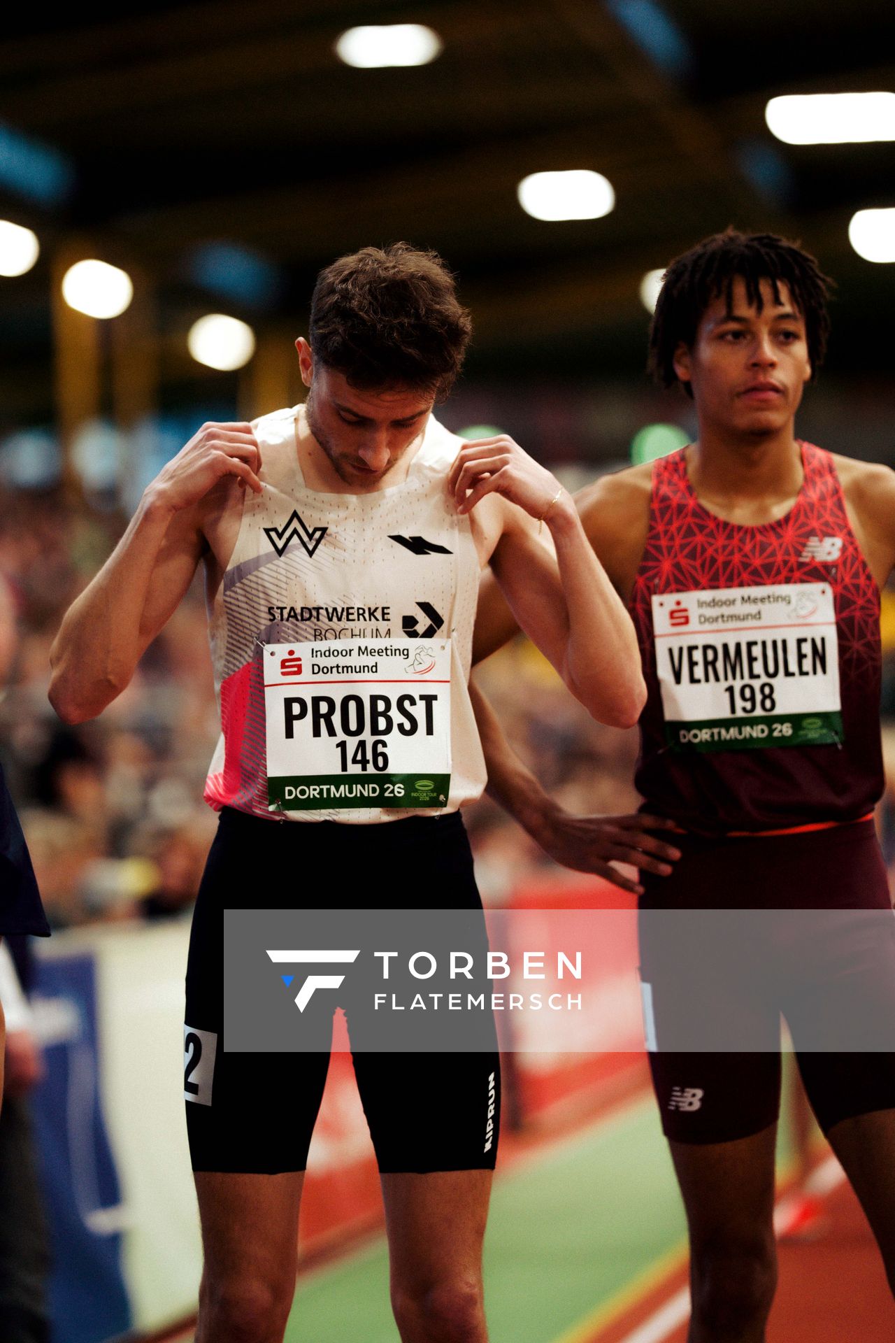 Marius Probst (TV Wattenscheid 01) am 08.02.2026 beim Sparkassen Indoor Meeting in der Helmut-Körnig-Halle in Dortmund