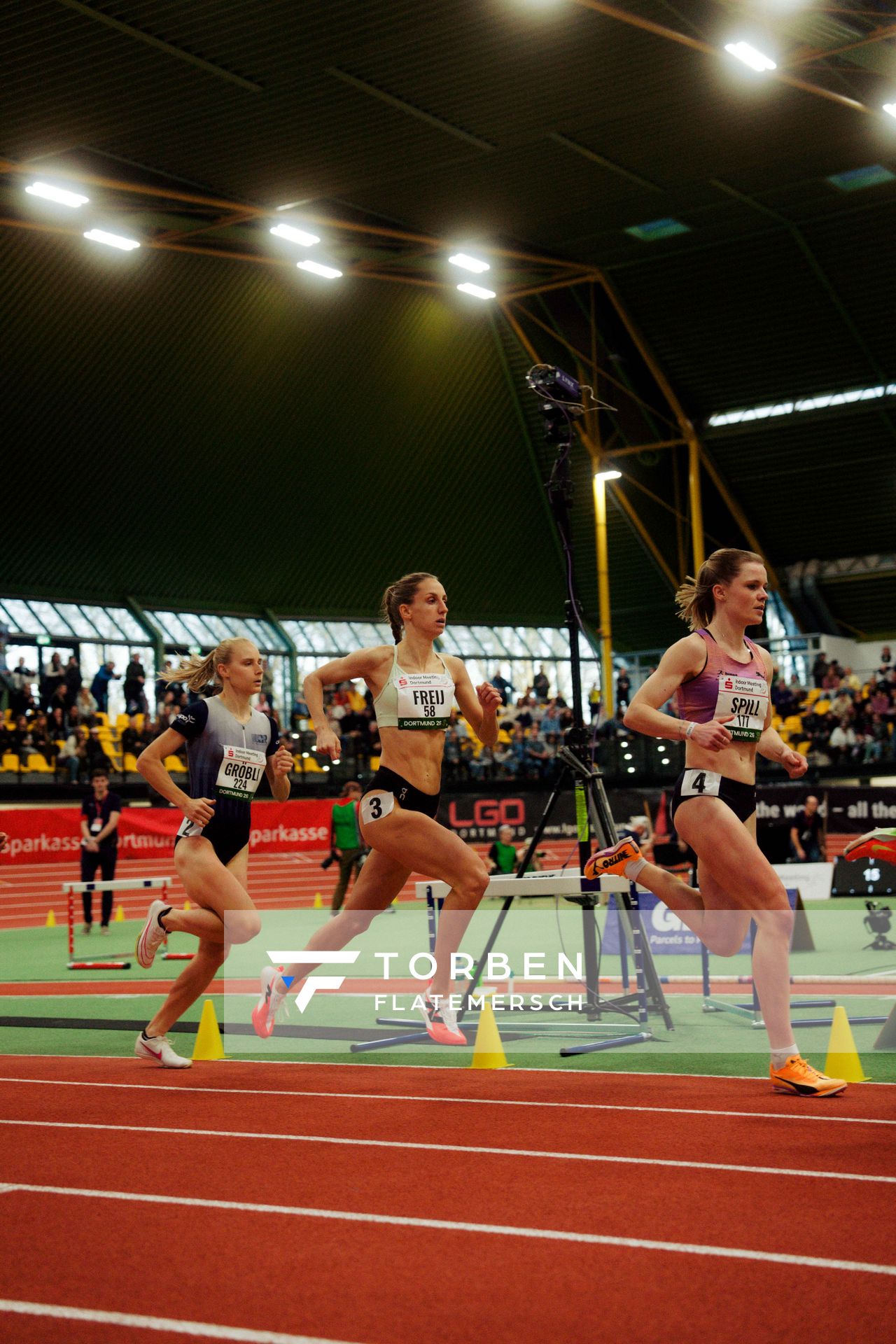 Maria Freij (Schweden) am 08.02.2026 beim Sparkassen Indoor Meeting in der Helmut-Körnig-Halle in Dortmund