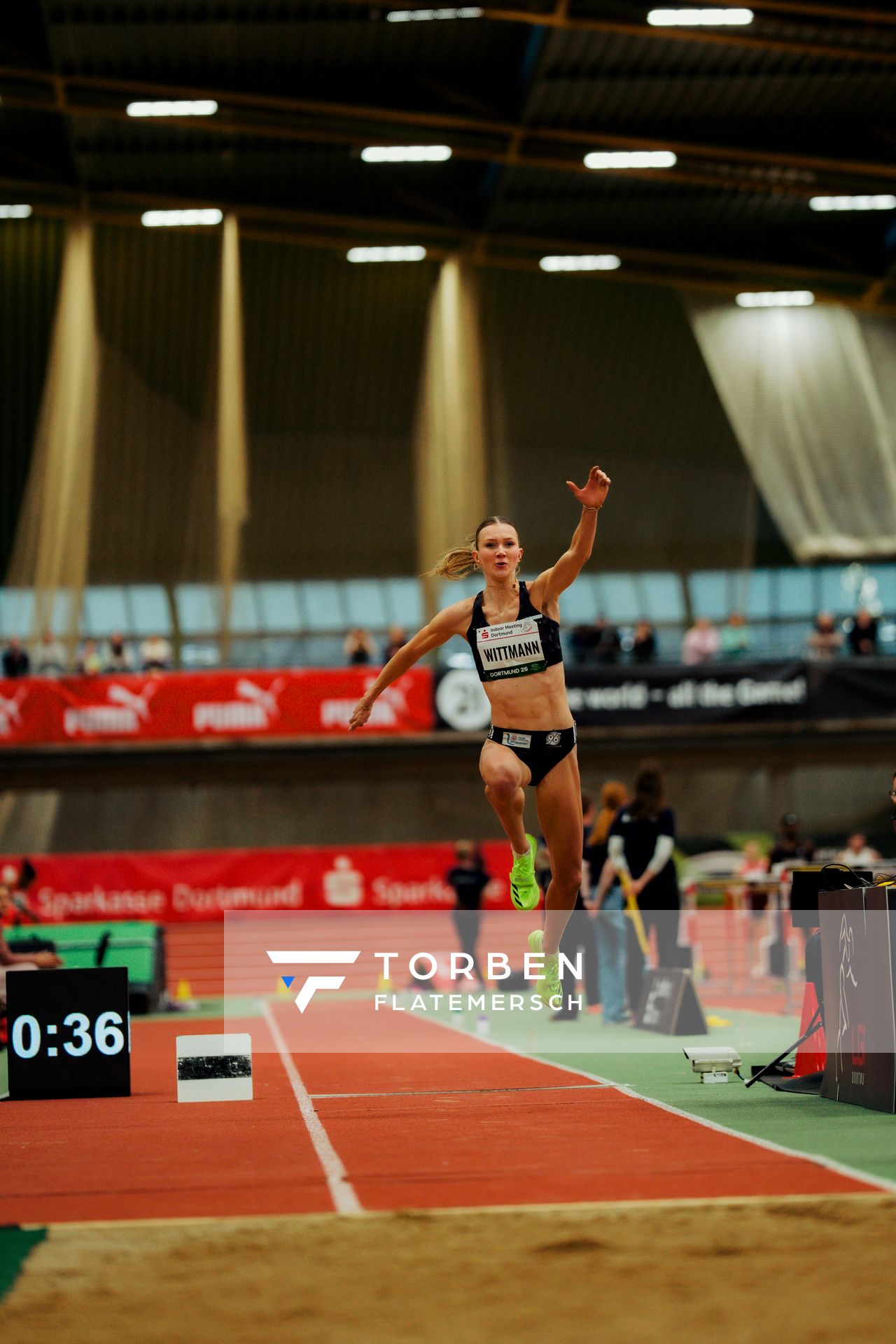 Kira Wittmann (Hannover 96) am 08.02.2026 beim Sparkassen Indoor Meeting in der Helmut-Körnig-Halle in Dortmund