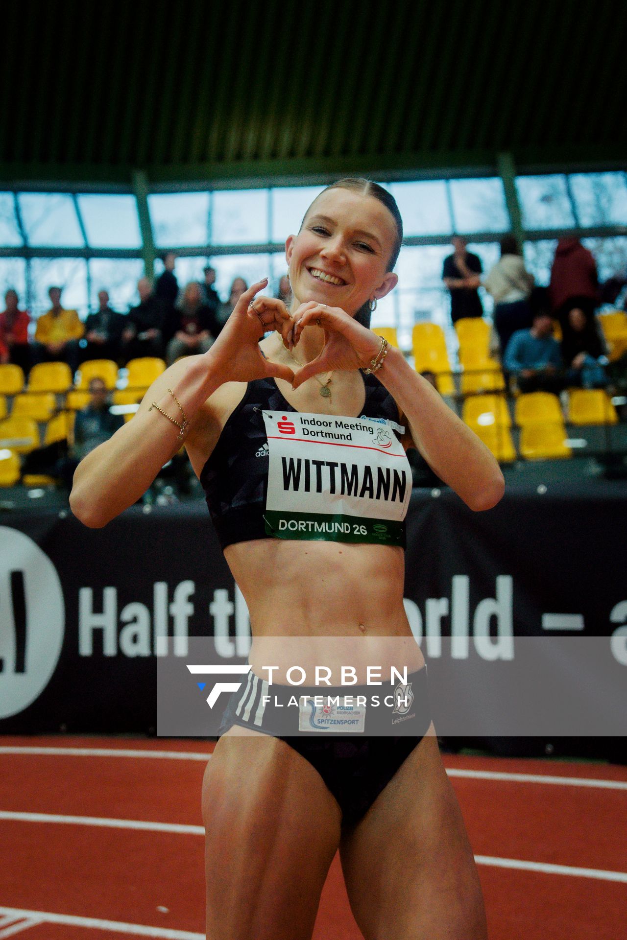 Kira Wittmann (Hannover 96) am 08.02.2026 beim Sparkassen Indoor Meeting in der Helmut-Körnig-Halle in Dortmund