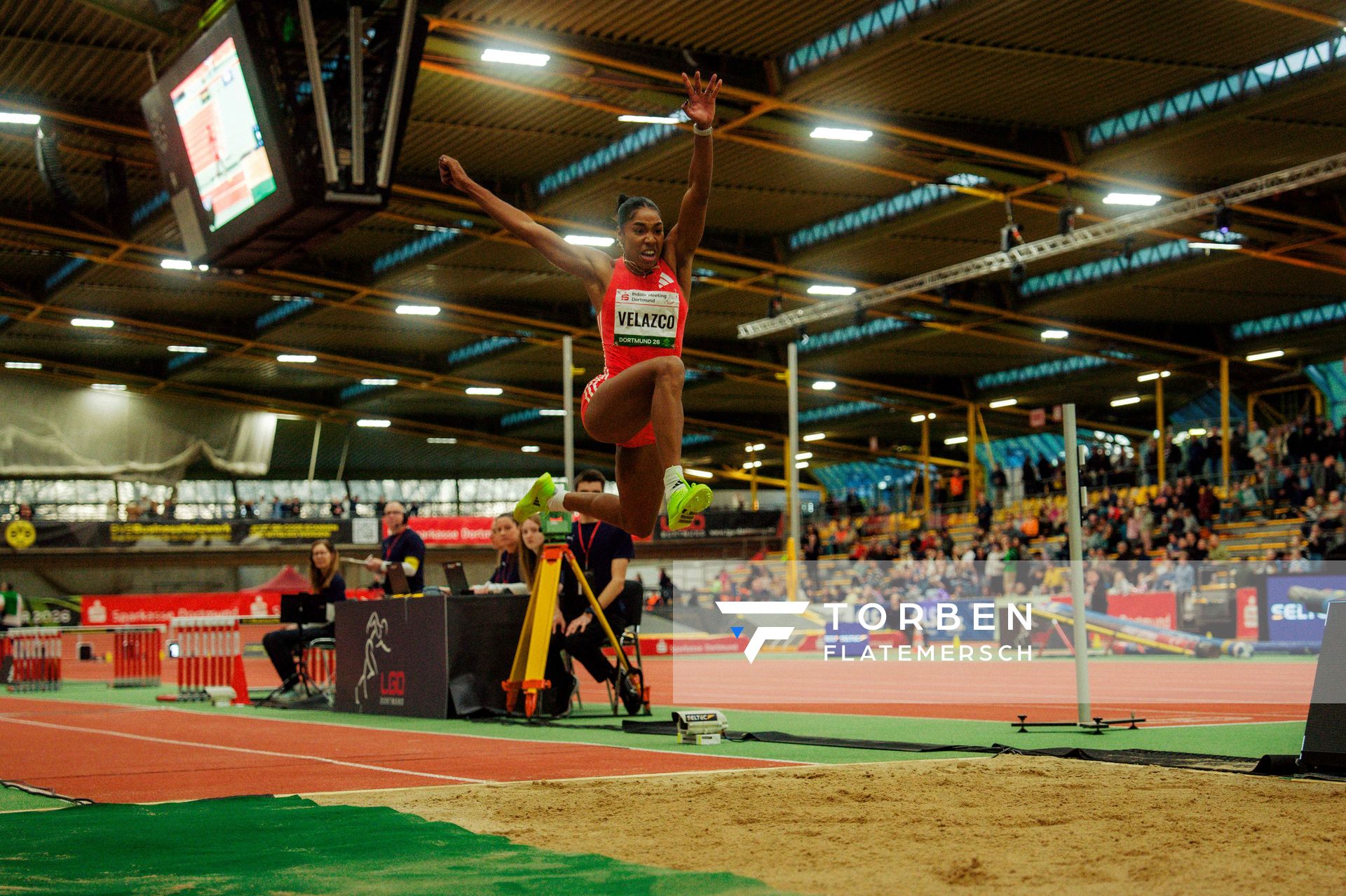 Davisleidis Velazco (Kuba) am 08.02.2026 beim Sparkassen Indoor Meeting in der Helmut-Körnig-Halle in Dortmund