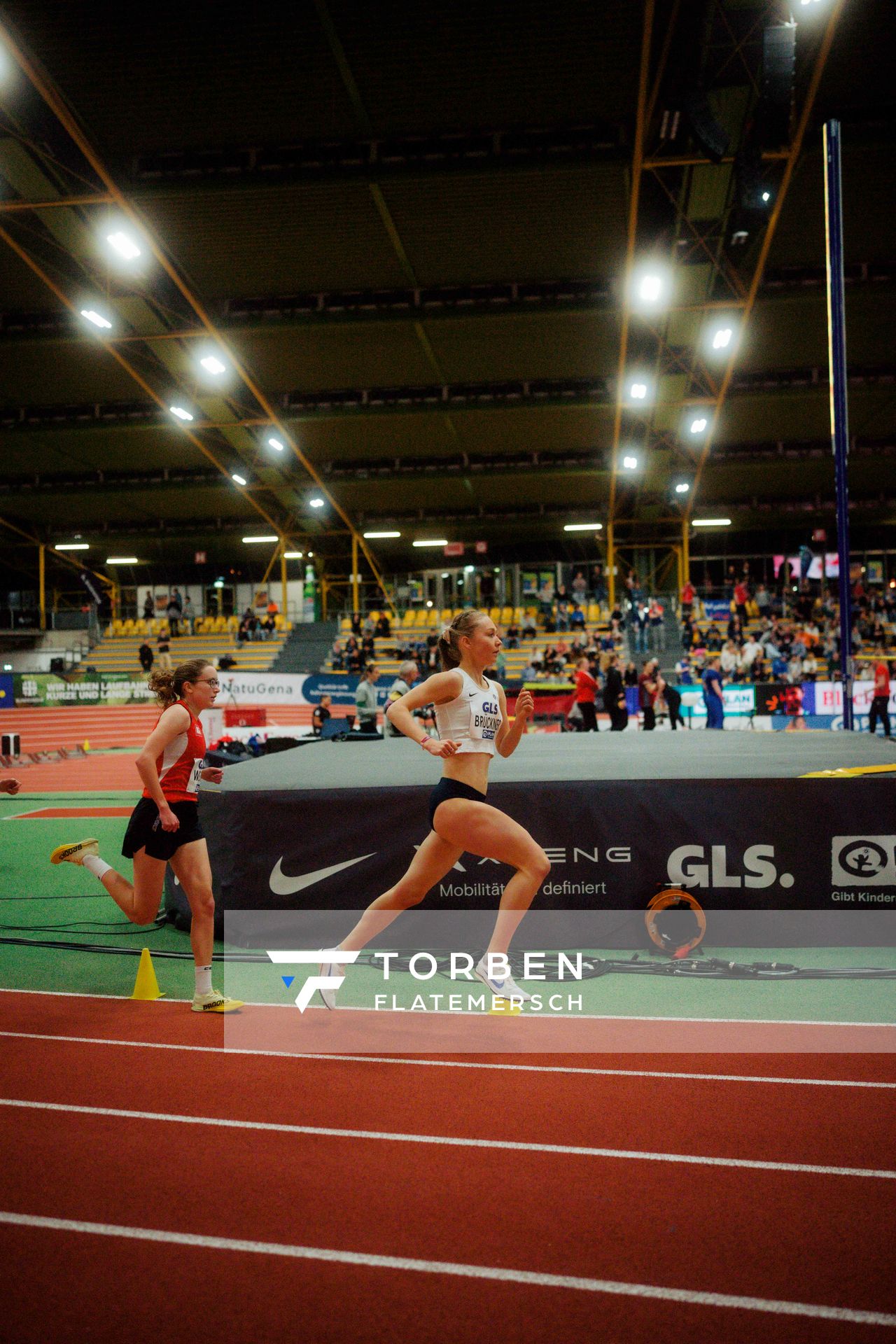 Lea Brückner (Hamburg Running) am 27.02.2026 bei den Deutschen Hallen Meisterschaften in der Helmut-Körnig-Halle in Dortmund