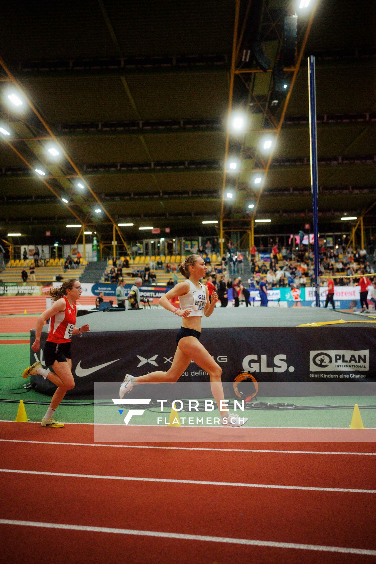 Lea Brückner (Hamburg Running) am 27.02.2026 bei den Deutschen Hallen Meisterschaften in der Helmut-Körnig-Halle in Dortmund