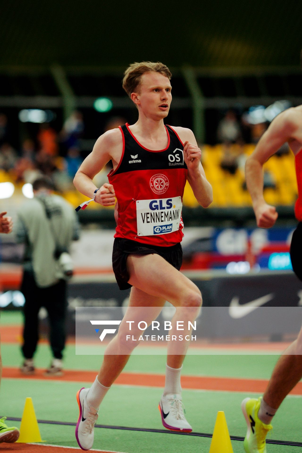 Linus Vennemann (LG Osnabrück) am 27.02.2026 bei den Deutschen Hallen Meisterschaften in der Helmut-Körnig-Halle in Dortmund