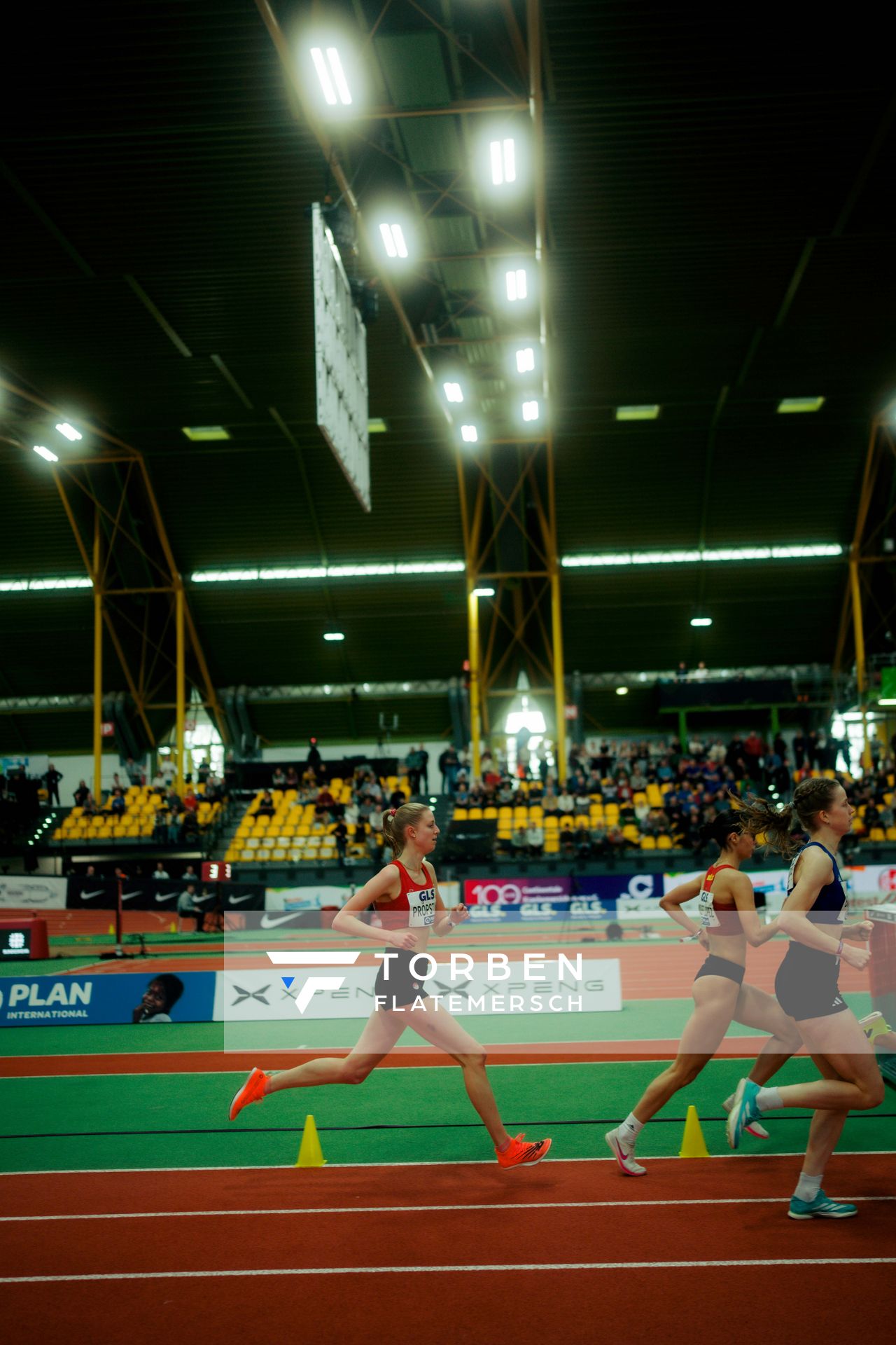 Marie Pröpsting (VfL Eintracht Hannover) am 28.02.2026 bei den Deutschen Hallen Meisterschaften in der Helmut-Körnig-Halle in Dortmund