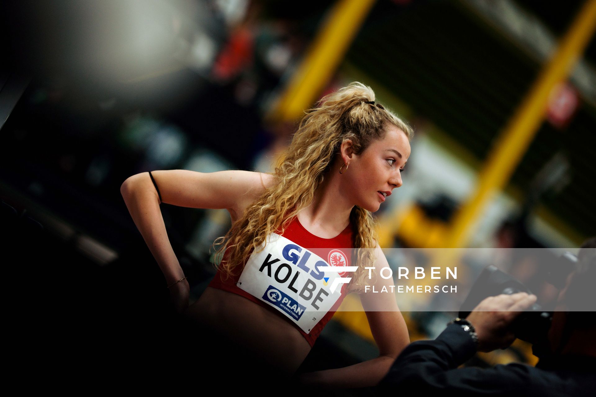 Smilla Kolbe (Eintracht Frankfurt e.V.) am 28.02.2026 bei den Deutschen Hallen Meisterschaften in der Helmut-Körnig-Halle in Dortmund