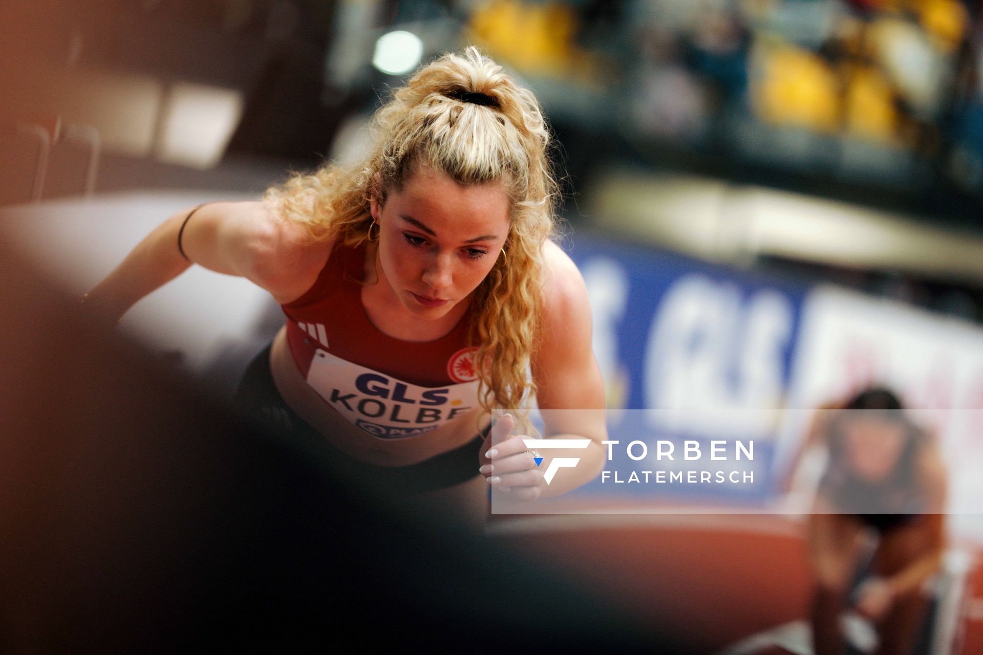 Smilla Kolbe (Eintracht Frankfurt e.V.) am 28.02.2026 bei den Deutschen Hallen Meisterschaften in der Helmut-Körnig-Halle in Dortmund