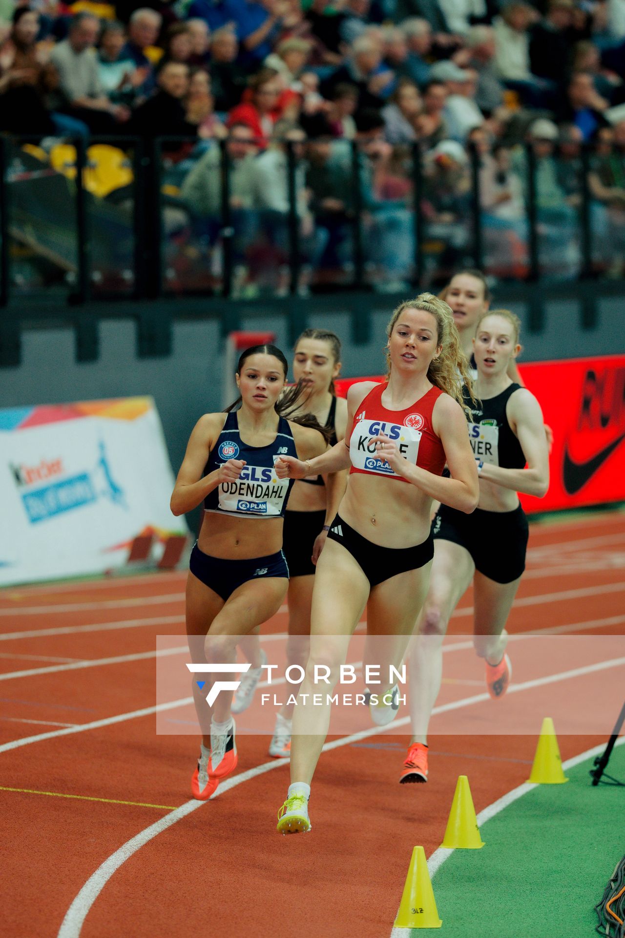 Smilla Kolbe (Eintracht Frankfurt e.V.) am 28.02.2026 bei den Deutschen Hallen Meisterschaften in der Helmut-Körnig-Halle in Dortmund