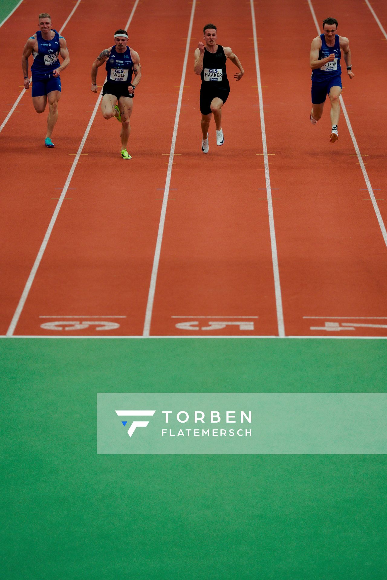 Yannick Wolf (Munich Athletics), Niklas Haaker (LG Neustadt Nord) am 28.02.2026 bei den Deutschen Hallen Meisterschaften in der Helmut-Körnig-Halle in Dortmund