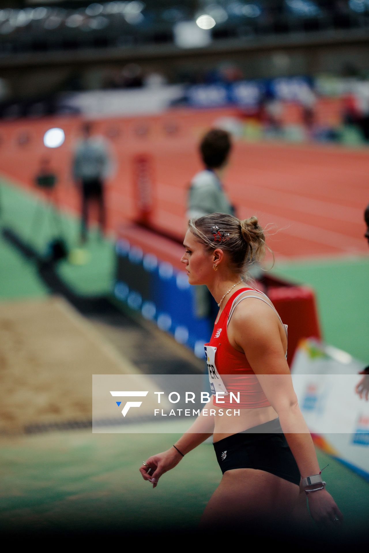 Franziska Schuster (TSV Bayer 04 Leverkusen) am 28.02.2026 bei den Deutschen Hallen Meisterschaften in der Helmut-Körnig-Halle in Dortmund
